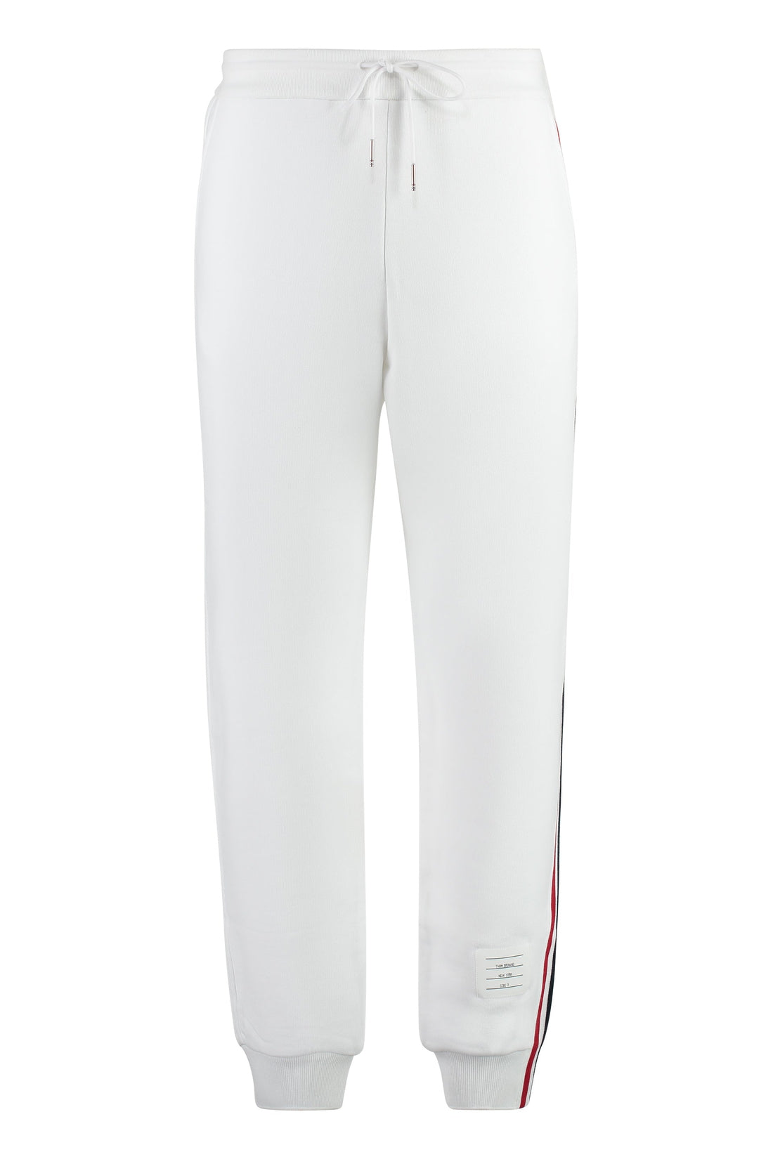 Thom Browne-OUTLET-SALE-Wool track-pants with knitted side stripes-ARCHIVIST