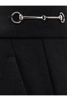 GUCCI-OUTLET-SALE-Wool trouser with Horsebit metal detail-ARCHIVIST