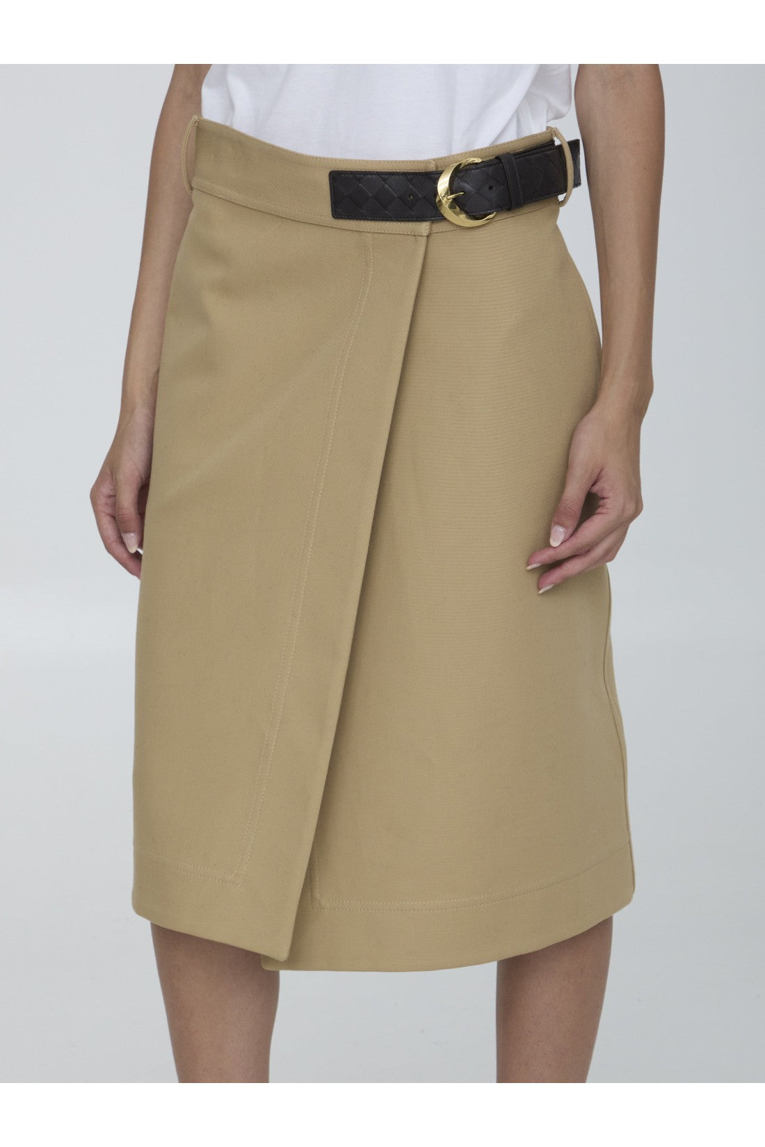 BOTTEGA VENETA-OUTLET-SALE-Wrap midi skirt-ARCHIVIST