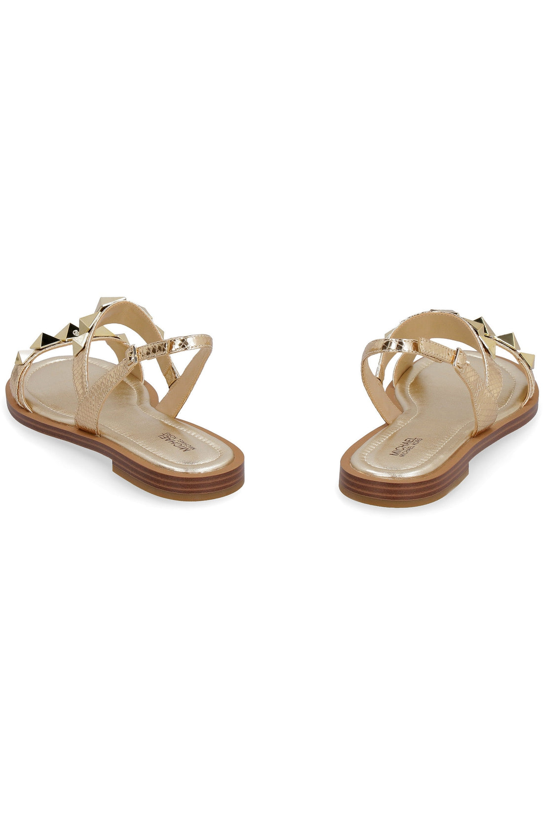 MICHAEL MICHAEL KORS-OUTLET-SALE-Wren metallic leather flat slippers-ARCHIVIST