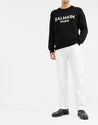 Balmain-OUTLET-SALE-Logo Intarsia Merino Wool Sweater-ARCHIVIST