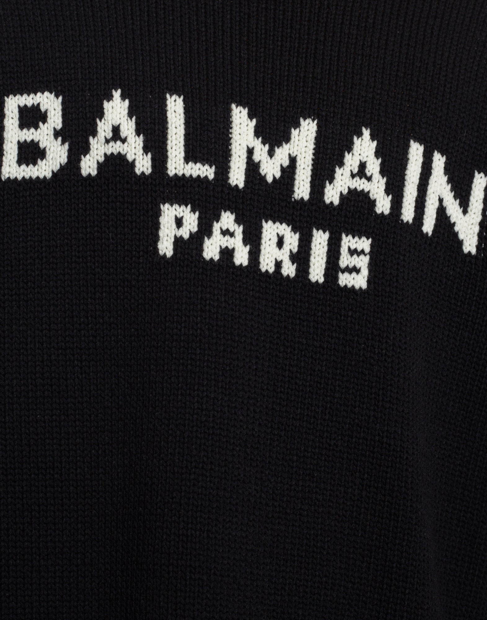 Balmain-OUTLET-SALE-Logo Intarsia Merino Wool Sweater-ARCHIVIST