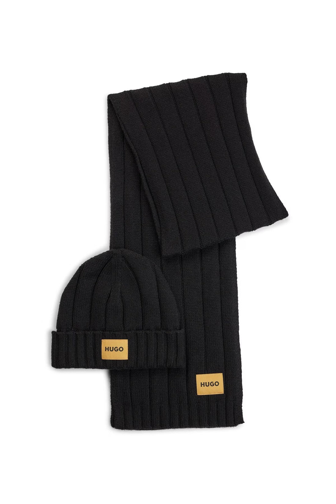 Hugo Boss-OUTLET-SALE-Zanton Logo Beanie And Scarf Set-ARCHIVIST