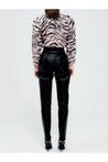 Alessandra Rich-OUTLET-SALE-Zebra pattern knitted cardigan-ARCHIVIST