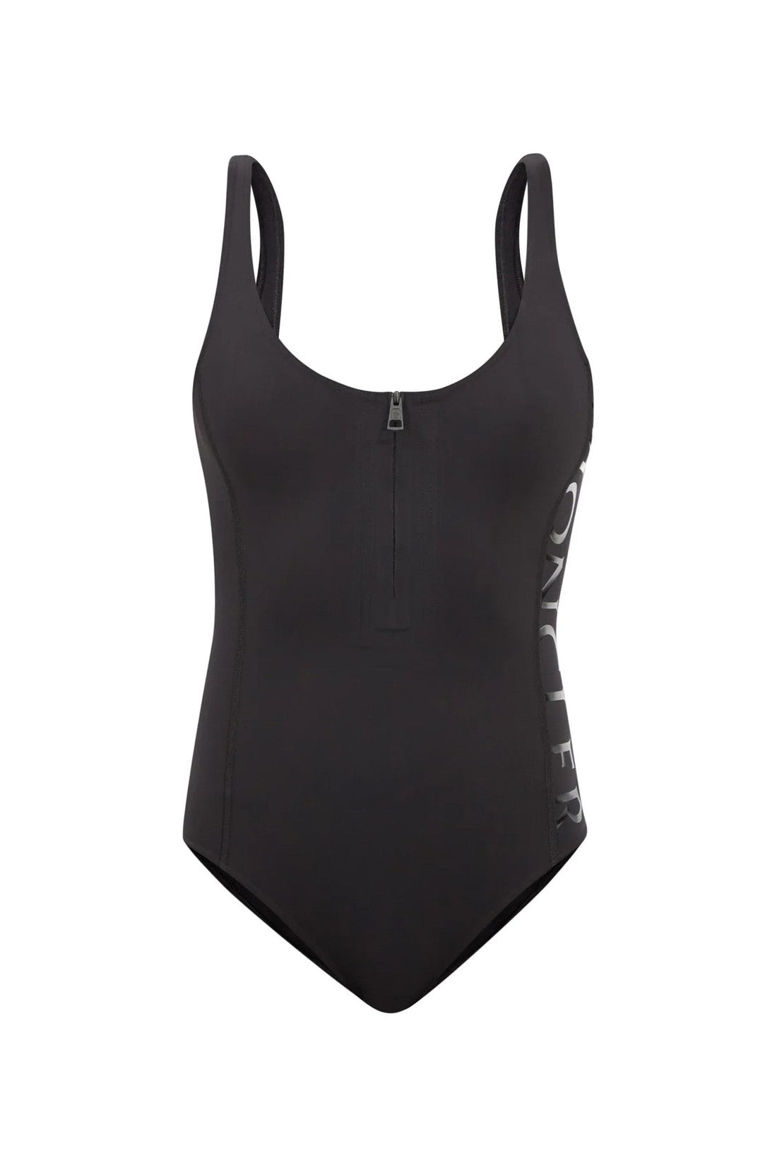 Moncler-OUTLET-SALE-Zip-Neck Logo Print One Piece Swimsuit-ARCHIVIST