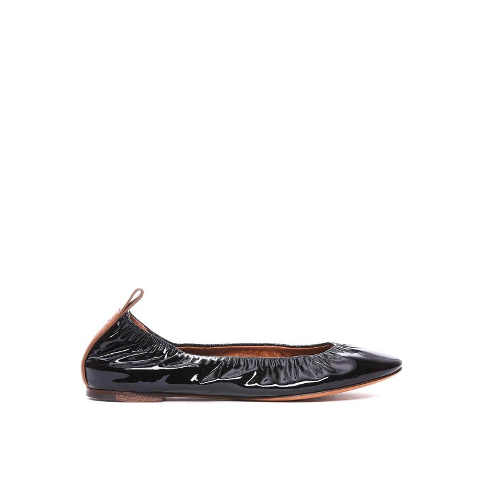 Lanvin-Lanvin Leather Ballerina Flats-WOMEN SHOES-Black-Deal-Outlet-by-ARCHIVIST