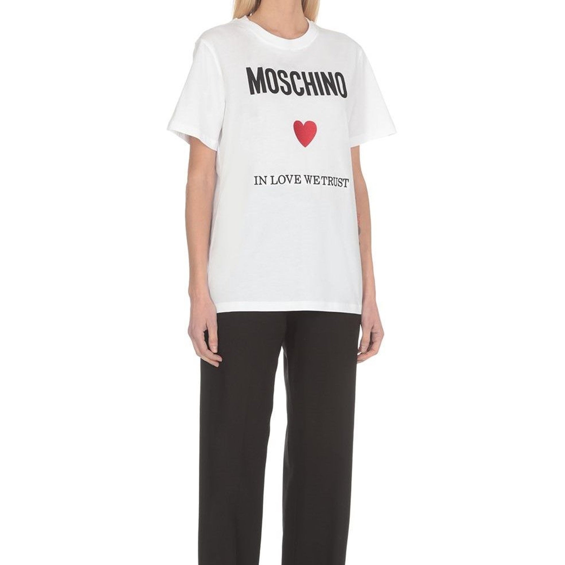 Moschino Couture-Moschino Couture In Love We Trust T-Shirt-WOMEN CLOTHING-Black-Deal-Outlet-by-ARCHIVIST