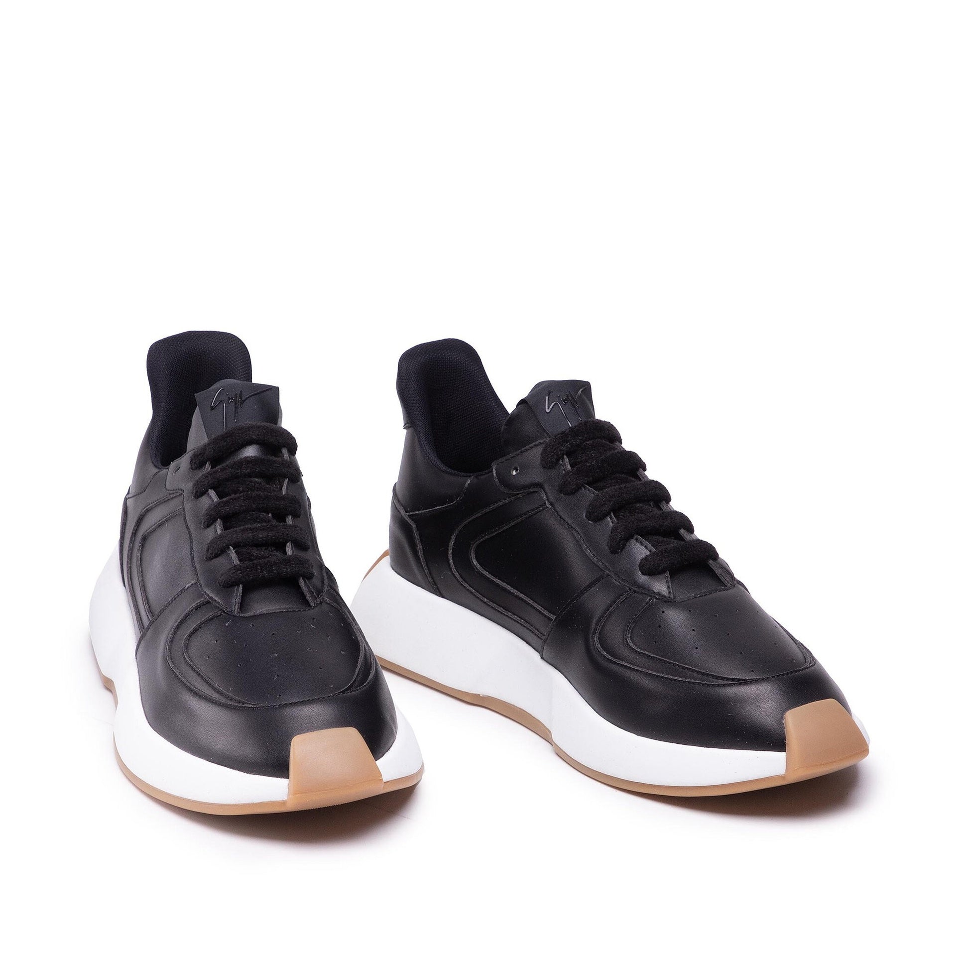 Giuseppe Zanotti-Giuseppe Zanotti Leather Sneakers-MEN SHOES-Black-Deal-Outlet-by-ARCHIVIST