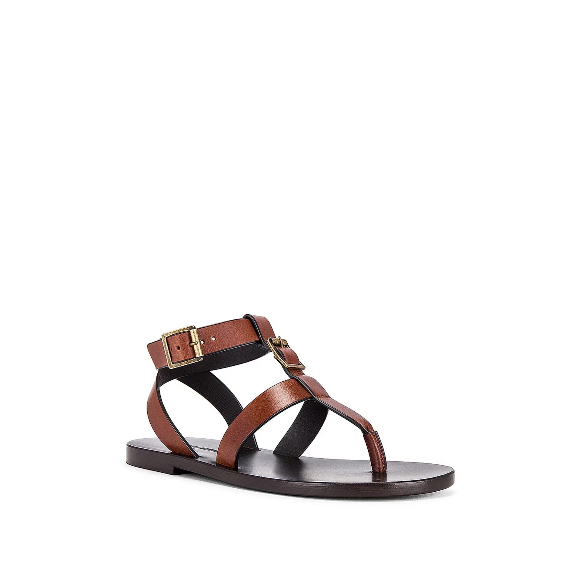 Saint Laurent Hardy Leather Sandals