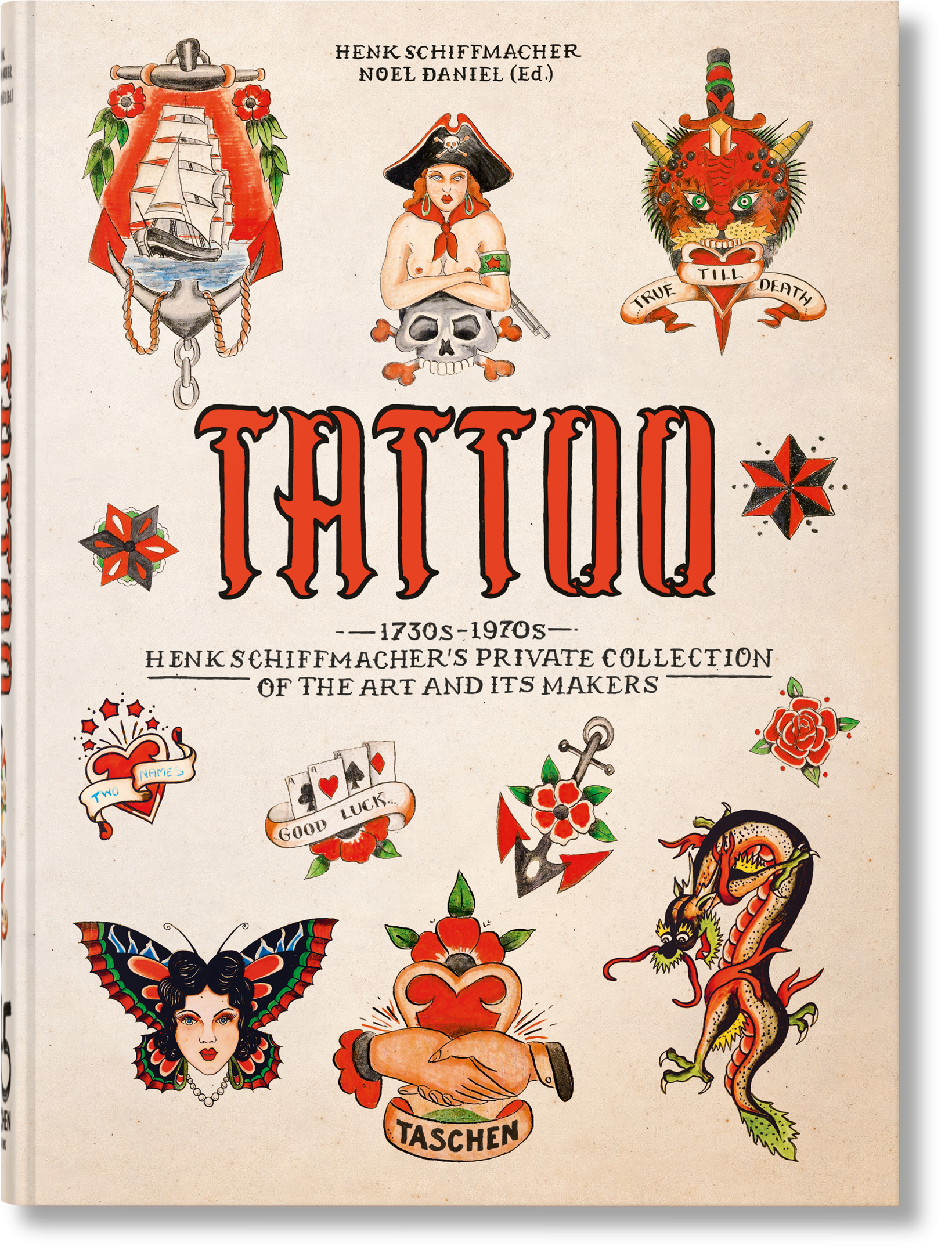 Taschen-TATTOO. 1730s-1970s. Henk Schiffmacher’s Private Collection. 45th Ed. (German, French, English)-Pop Culture-Black-Deal-Outlet-by-ARCHIVIST