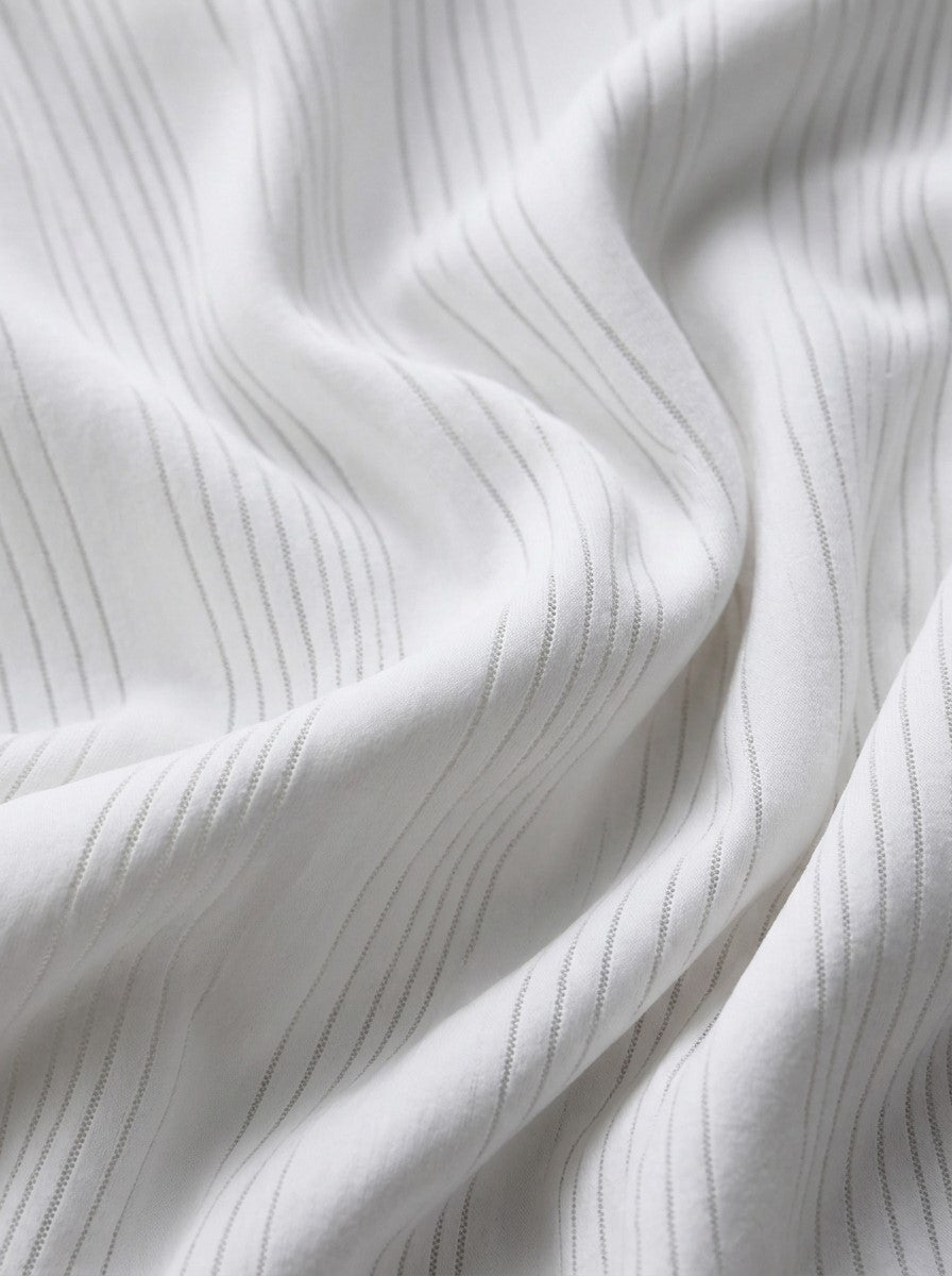 Strickhemd | mit Streifen-Struktur aus Air Cotton