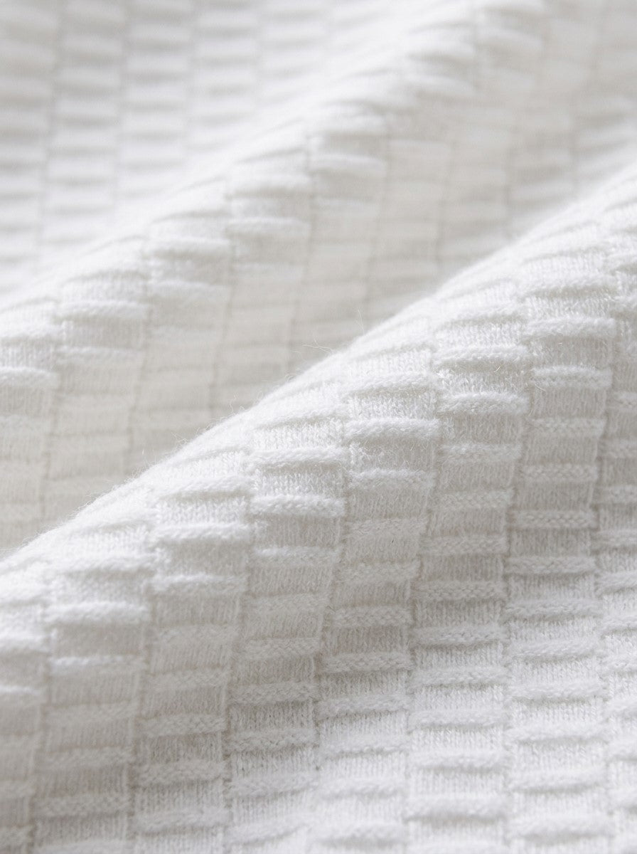 Strick Poloshirt | mt Kaschmir und Jacquard Struktur