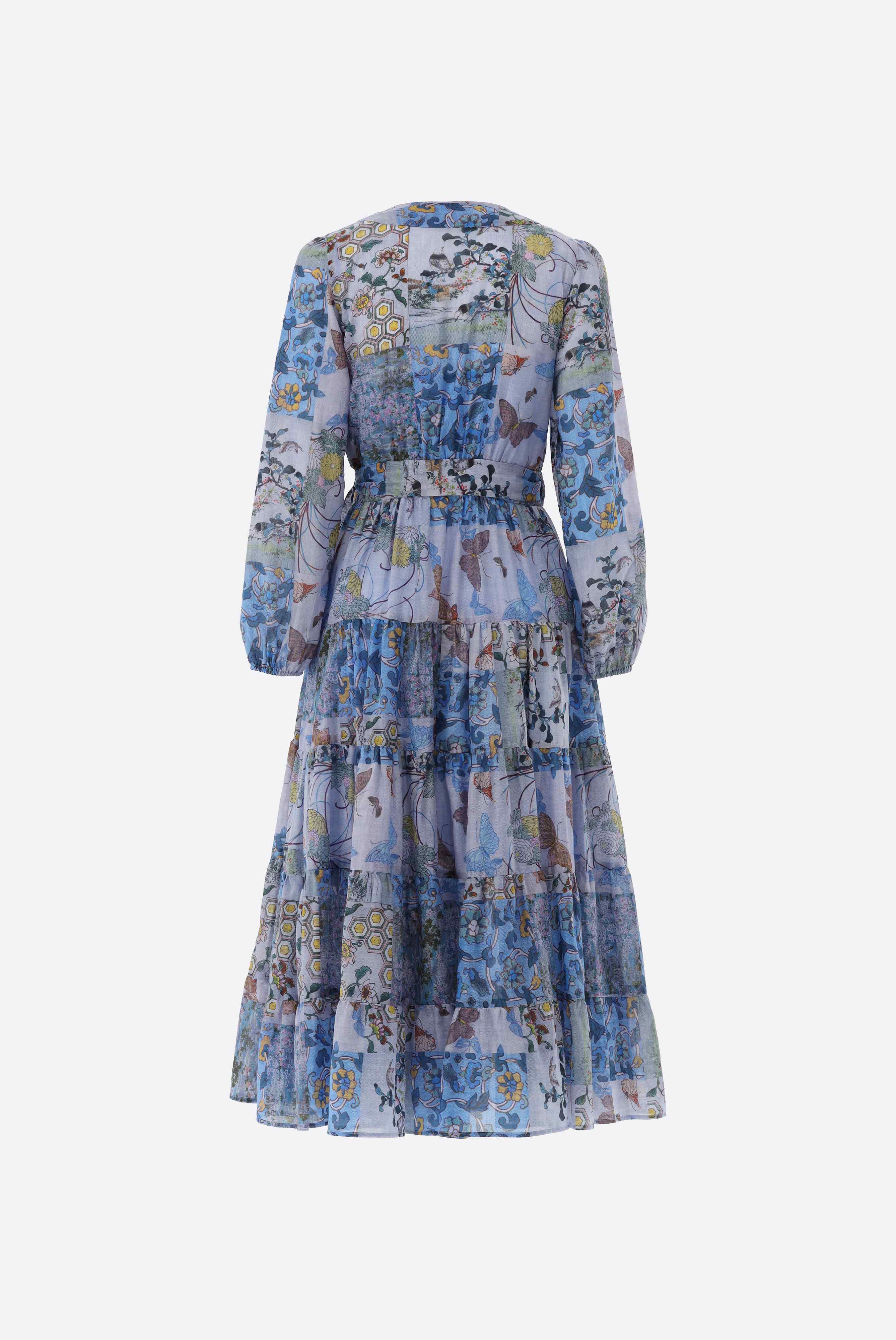 Van Laack-Midi-Wickelkleid | mit Puffärmeln-Kleider & Röcke-Black-Deal-Outlet-by-ARCHIVIST