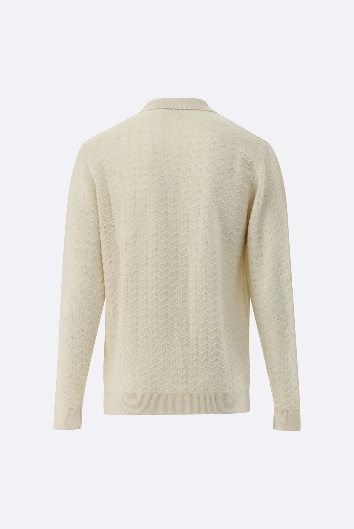 Poloshirt | gestrickt mit V-Neck und Struktur-Strick & Pullover-Van Laack-OUTLET-ARCHIVIST-ARCHIVE-SALE