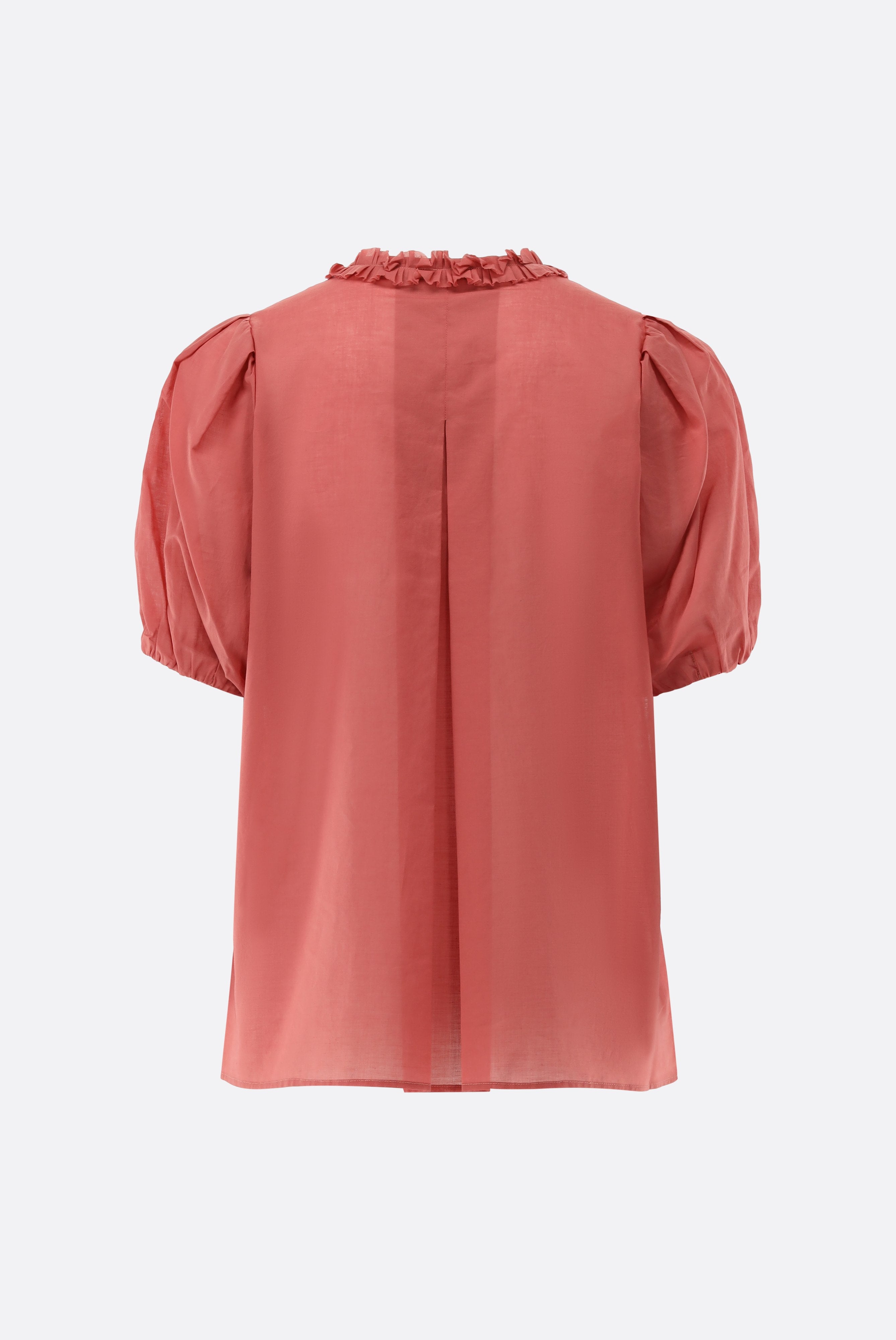 Kurzarm Bluse | mit Rüschen-Hemden & Blusen-Van Laack-OUTLET-ARCHIVIST-ARCHIVE-SALE