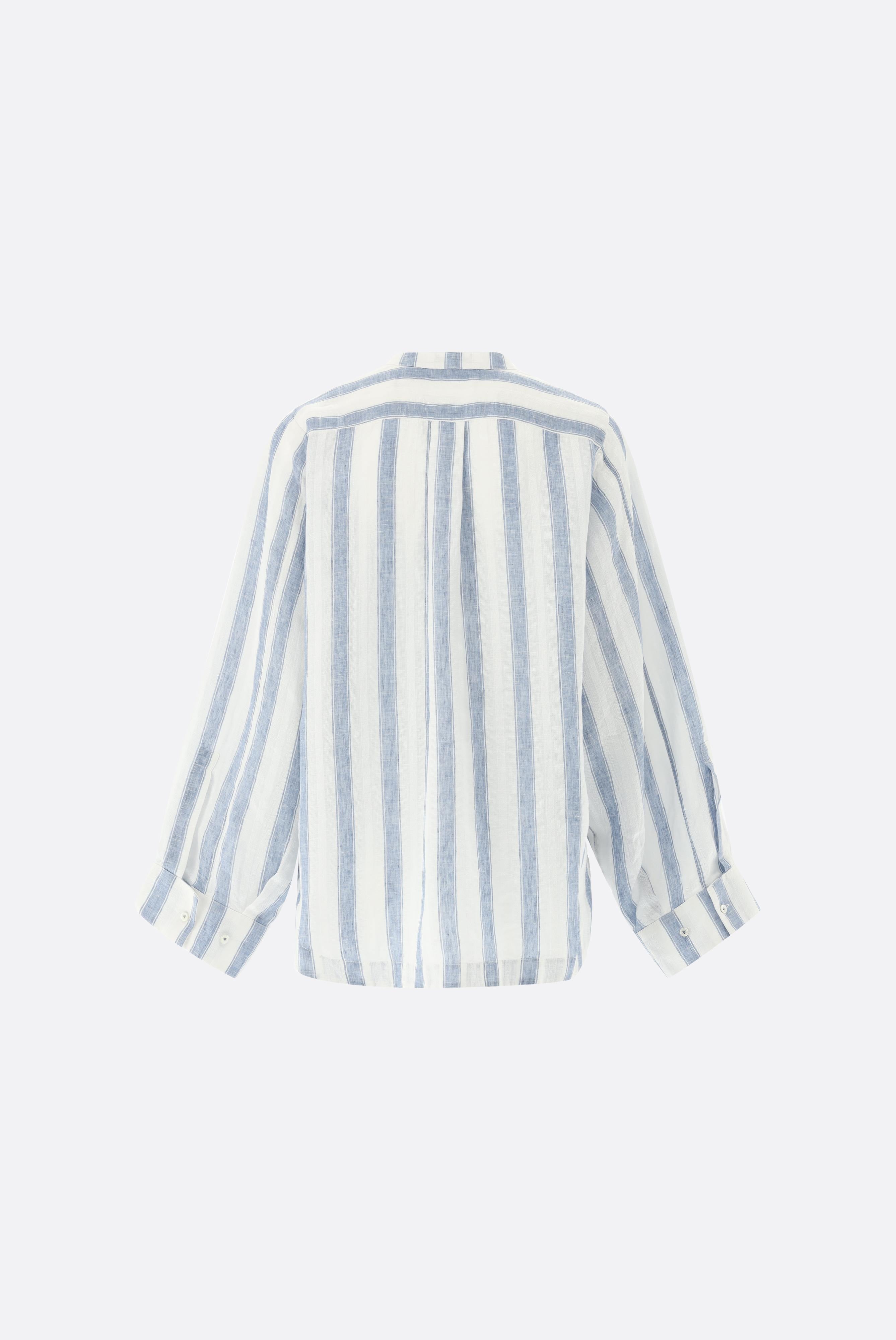 Van Laack-Bluse | oversized gestreift aus Leinen-Hemden & Blusen-Black-Deal-Outlet-by-ARCHIVIST