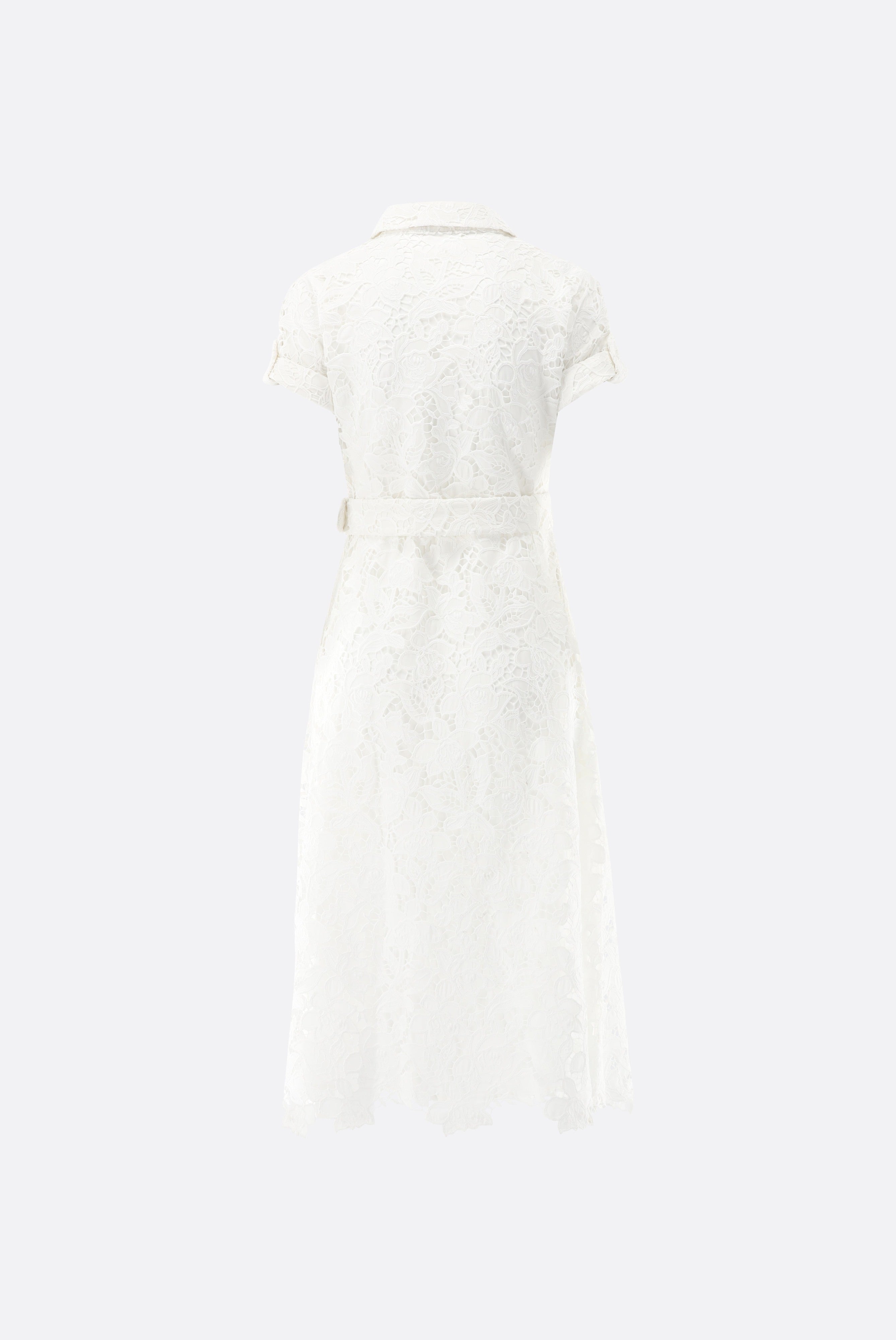 Midi-Hemdblusenkleid | aus weicher Spitze