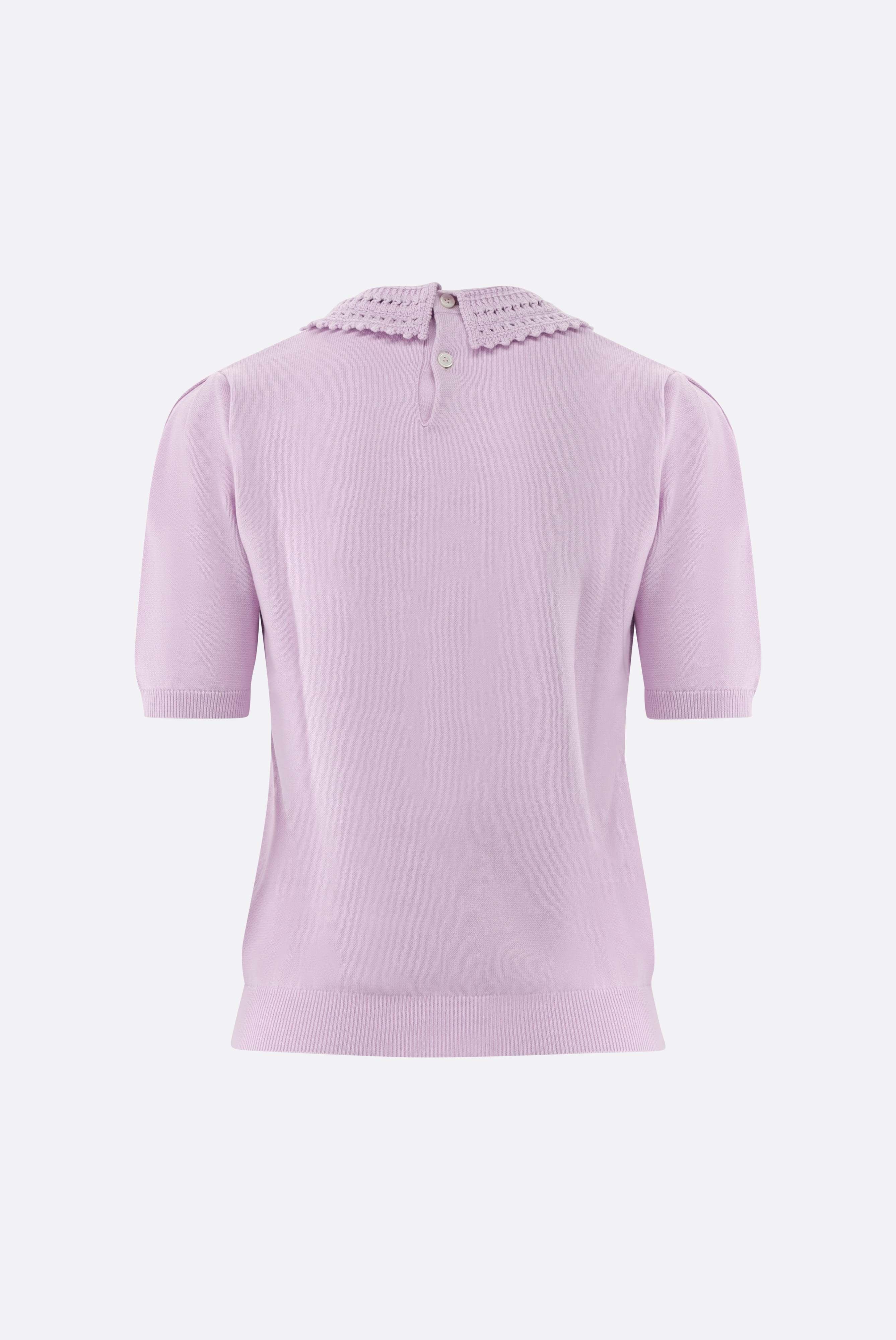 Strick Poloshirt | mit Häkel-Kragen-UNDEFINIERT-Van Laack-OUTLET-ARCHIVIST-ARCHIVE-SALE