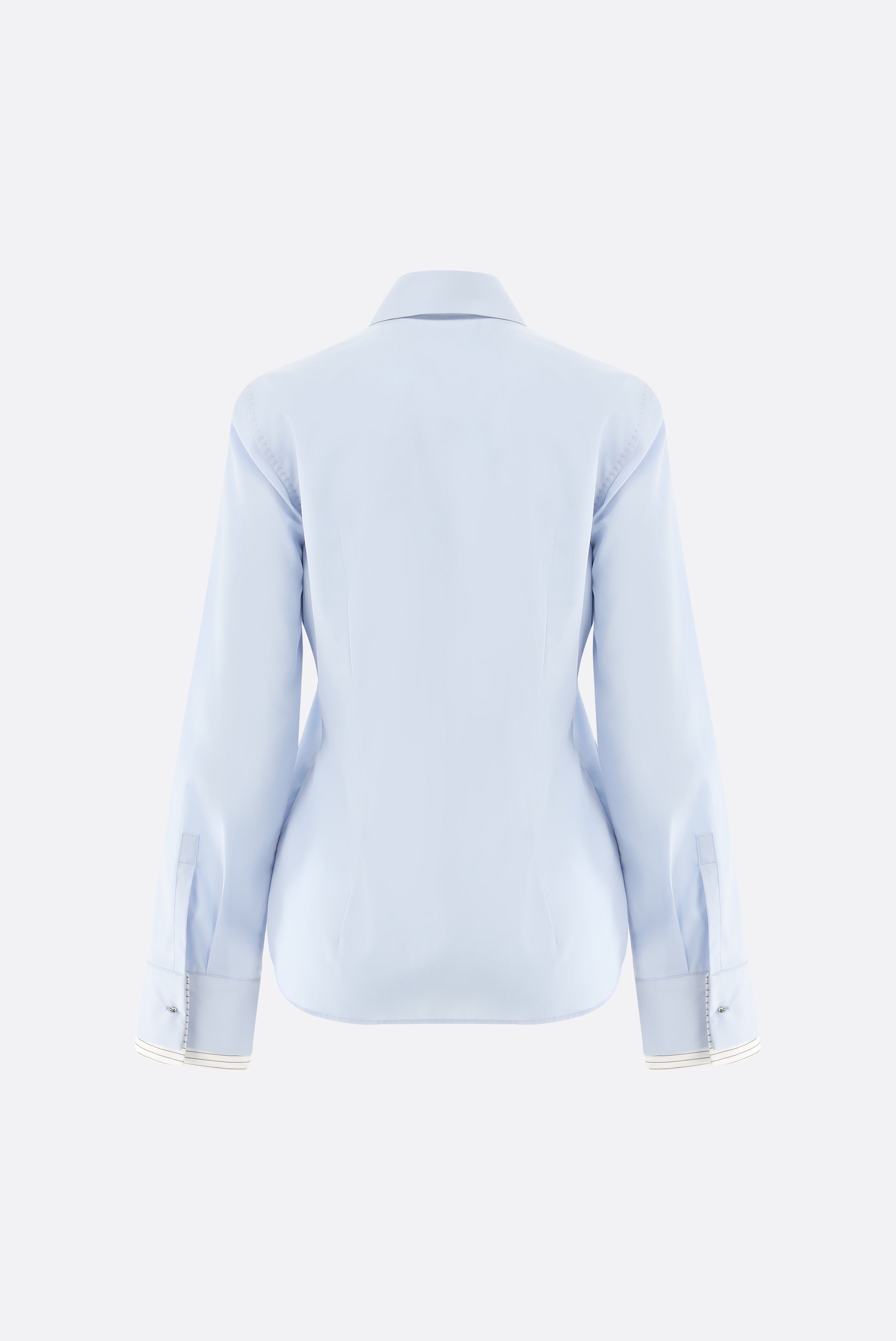 Hemdbluse | mit Doppelmanschette und Kontrasten