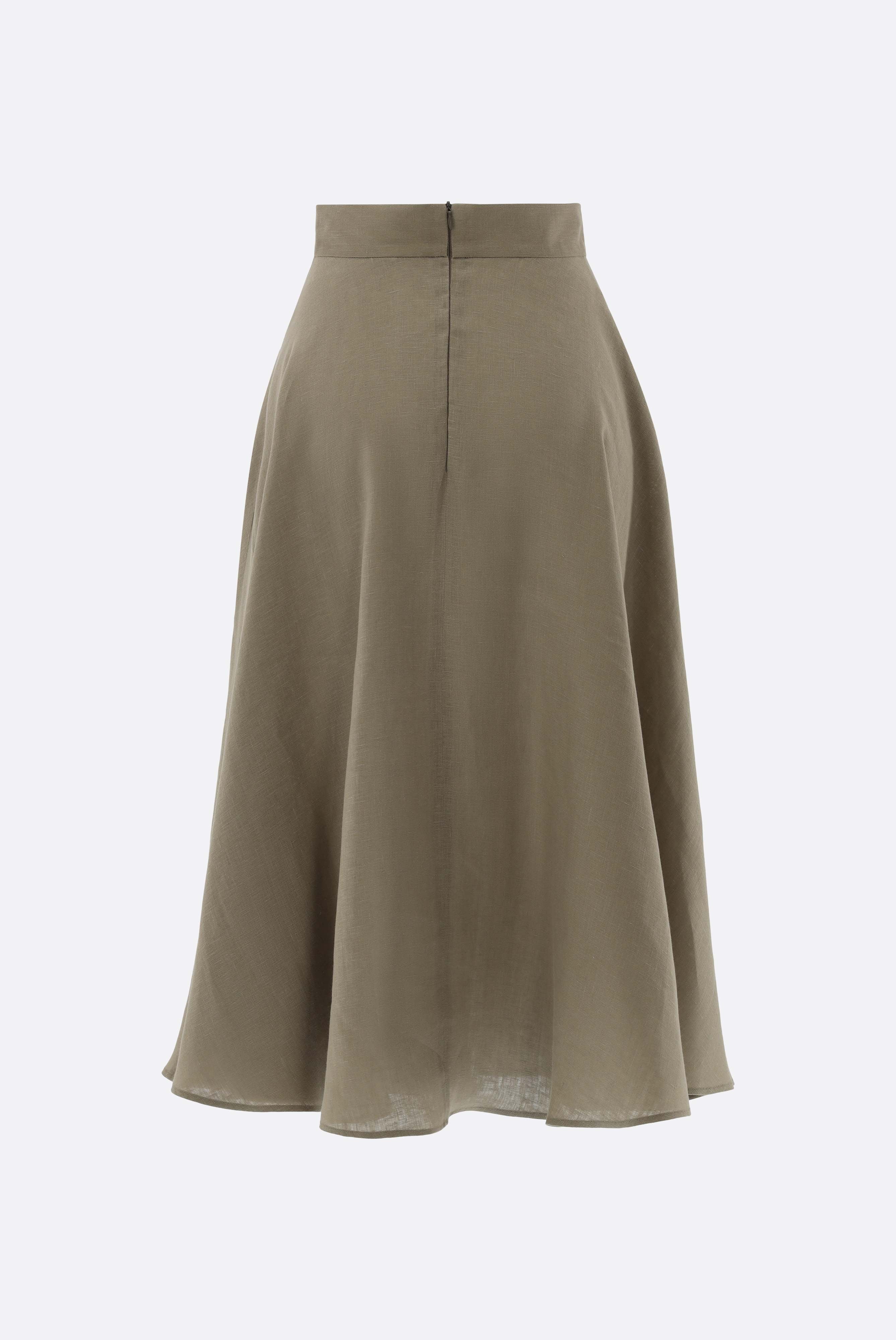 Van Laack-Midi-Rock | aus leinen-Kleider & Röcke-Black-Deal-Outlet-by-ARCHIVIST