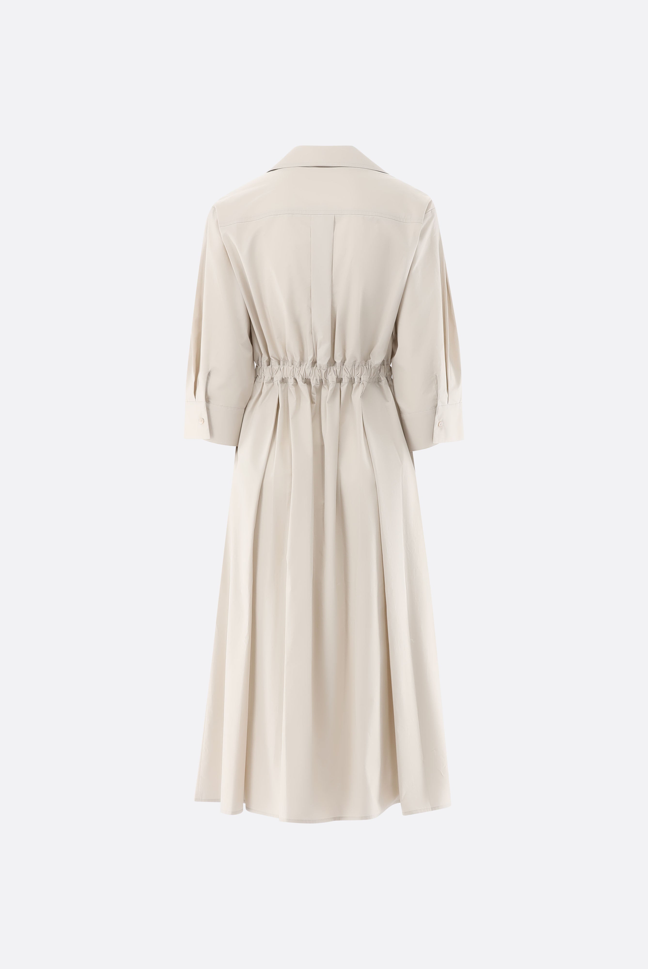 Midi-Hemdblusenkleid | mit Falten