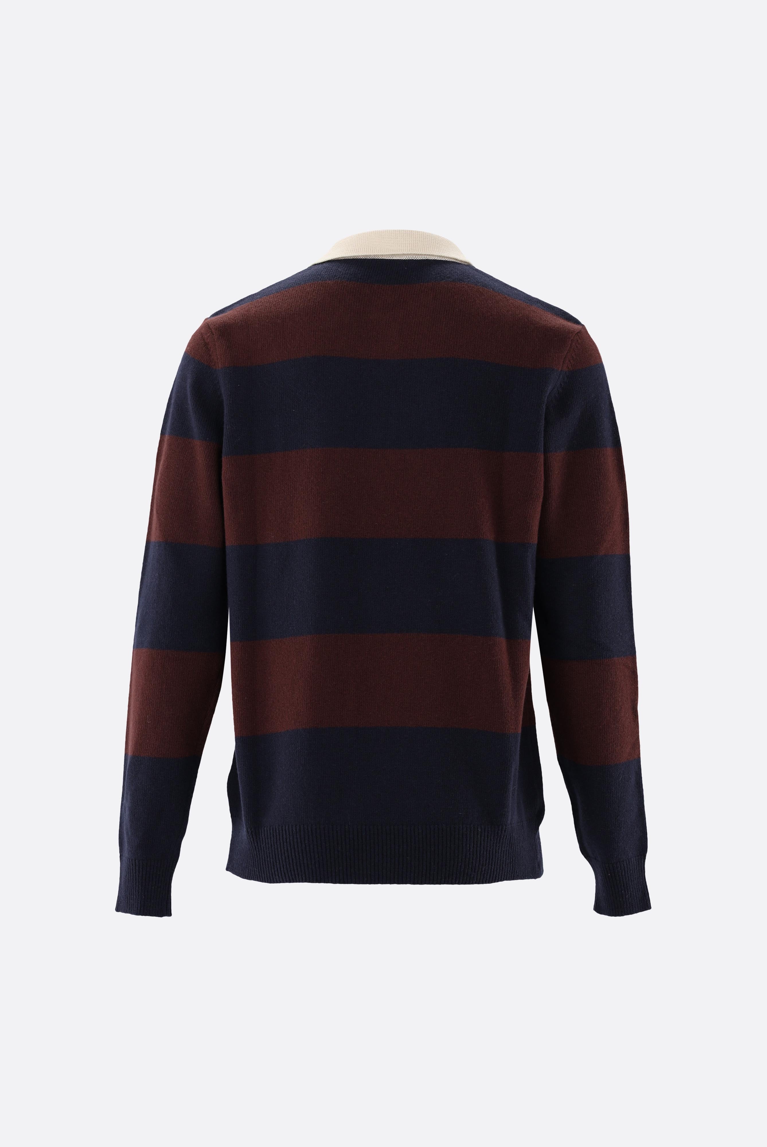 Rugbyshirt | gestrickt mit Kaschmir-Strick & Pullover-Van Laack-OUTLET-ARCHIVIST-ARCHIVE-SALE