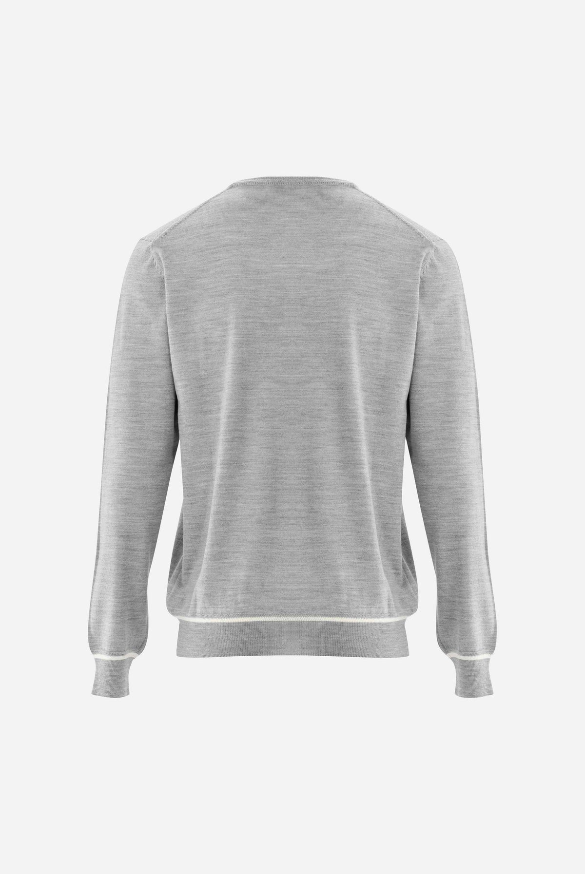 Rundhalspullover | aus merzerisierter Merinowolle mit Farbdetail-Strick & Pullover-Van Laack-OUTLET-ARCHIVIST-ARCHIVE-SALE