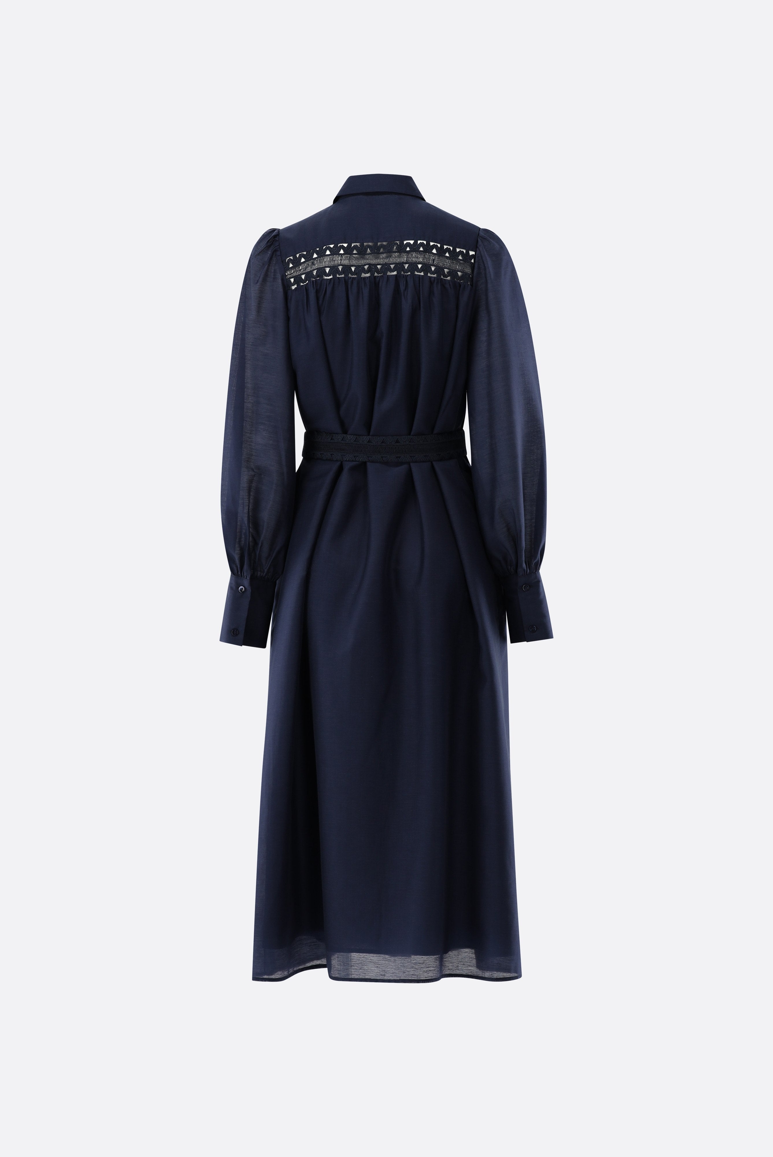 Midi-Hemdblusenkleid | mit Leinen und Tencel™