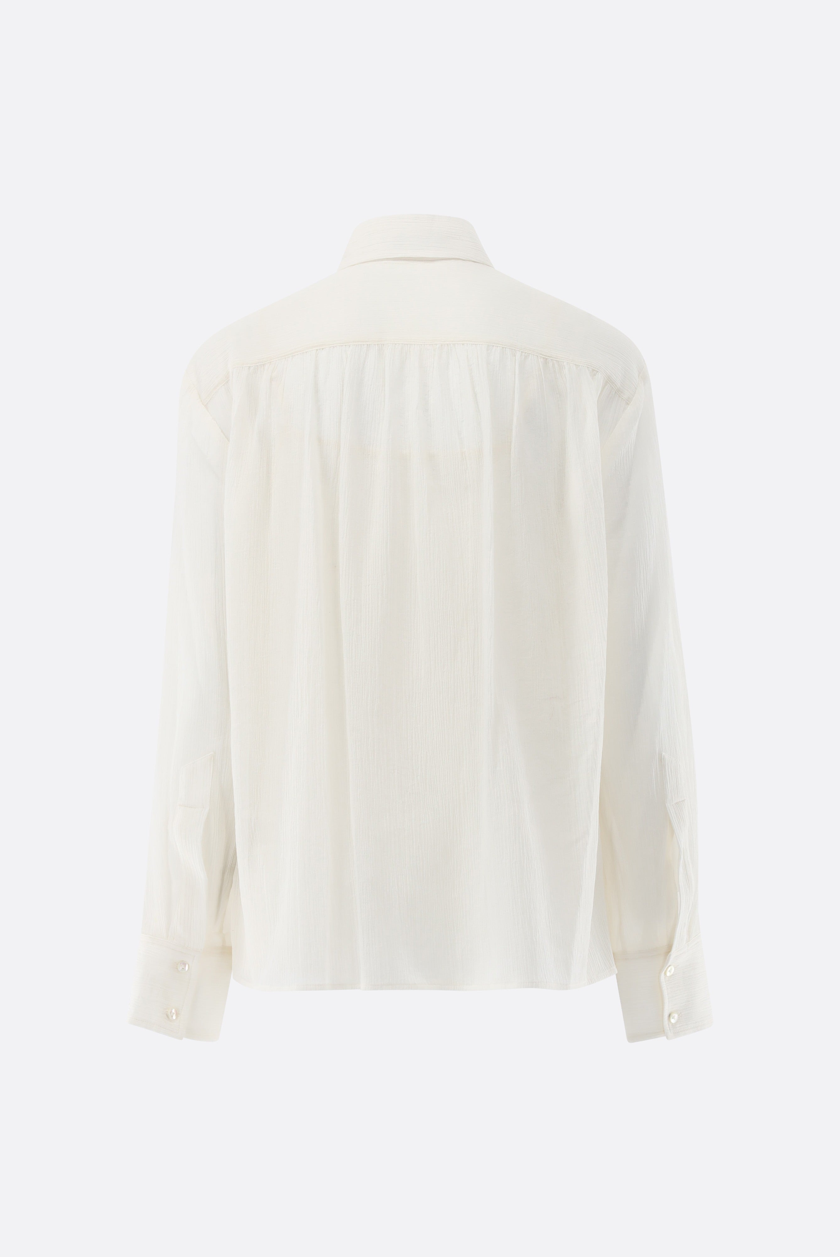 Lockere Hemdbluse | mit Crinkle-Effekt