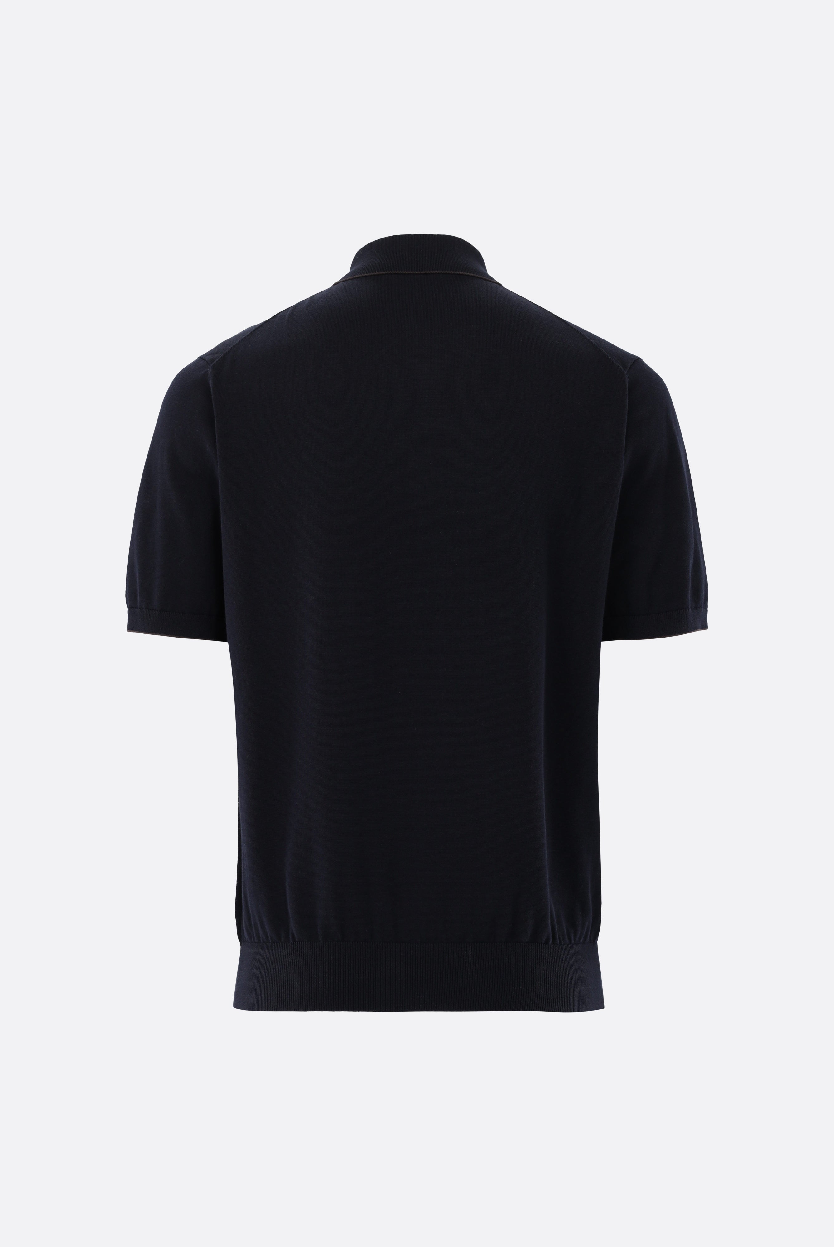 Strick Poloshirt mit Detail | aus Air Cotton