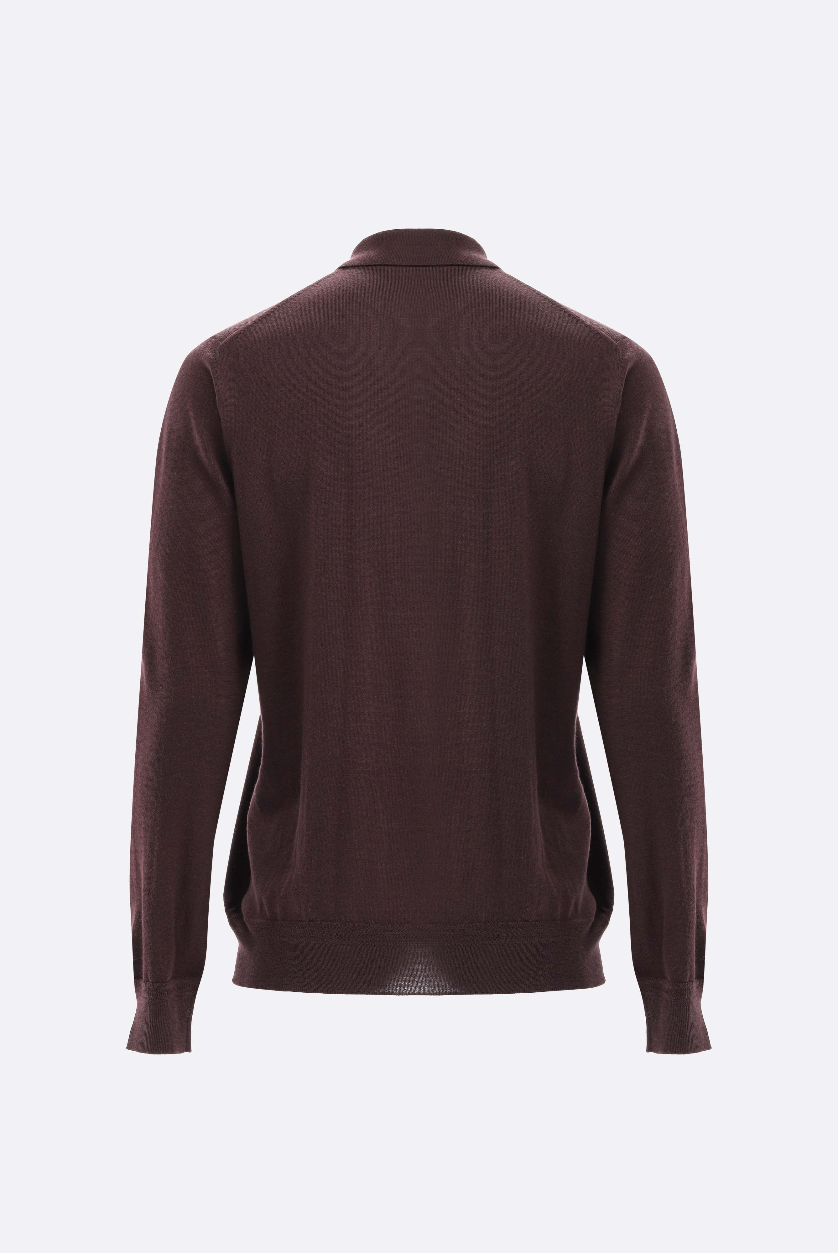 Poloshirt | Langarm mit Reißverschluss aus merzerisierter Wolle-Strick & Pullover-Van Laack-OUTLET-ARCHIVIST-ARCHIVE-SALE