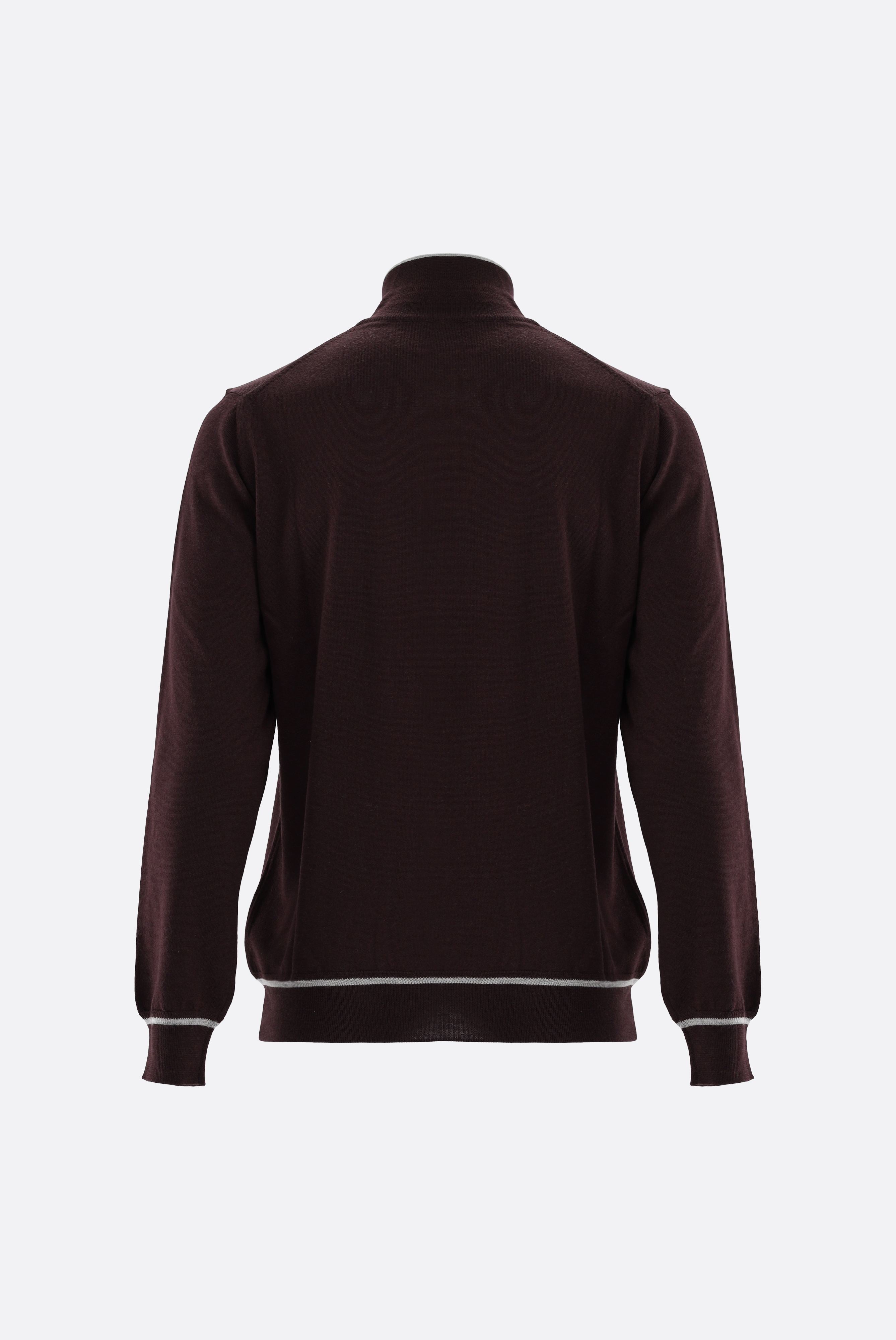 Troyer | aus merzerisierter Merinowolle mit Farbdetail-Strick & Pullover-Van Laack-OUTLET-ARCHIVIST-ARCHIVE-SALE