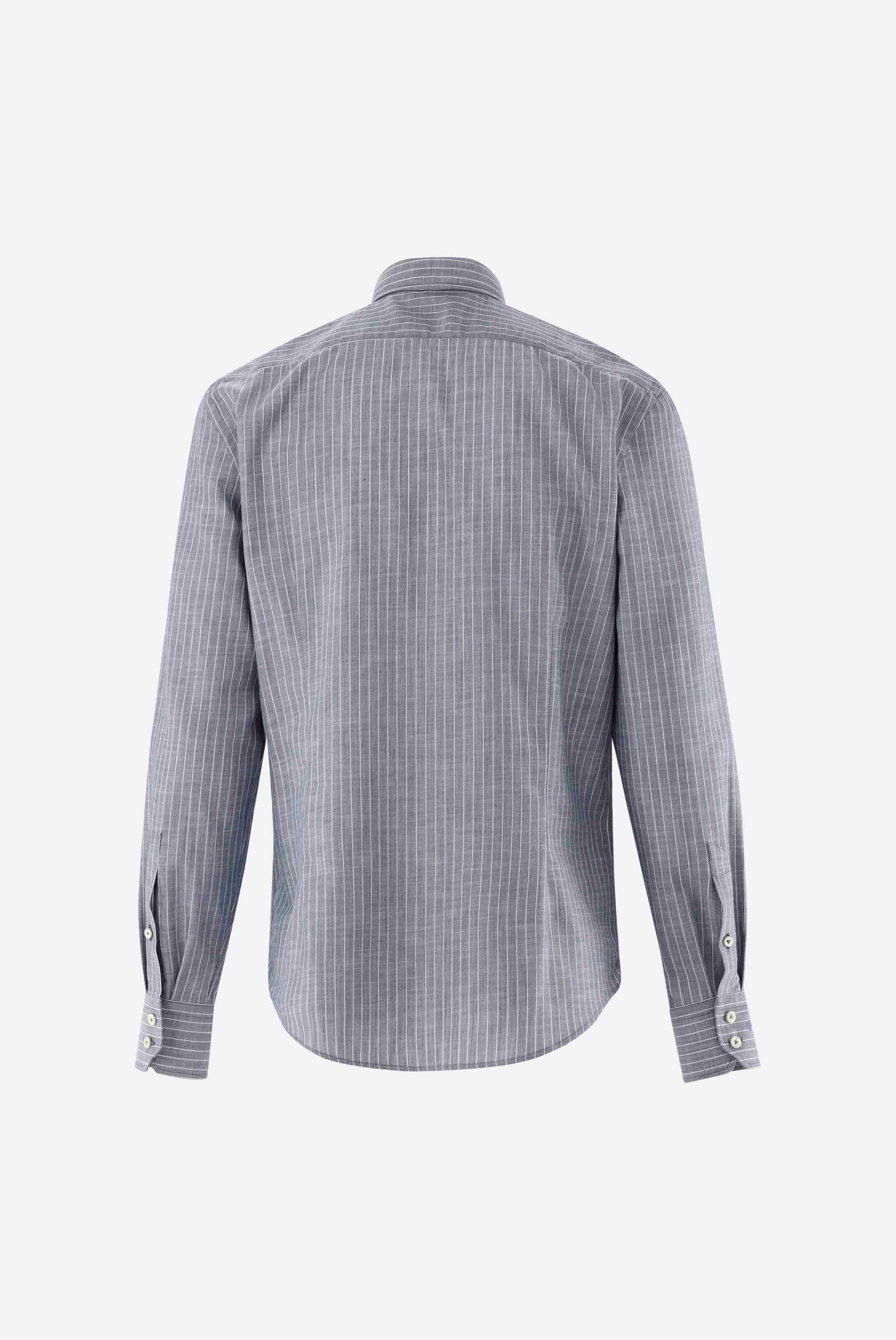 Gestreiftes Twill-Hemd | verwaschene Optik-Hemden & Blusen-Van Laack-OUTLET-ARCHIVIST-ARCHIVE-SALE