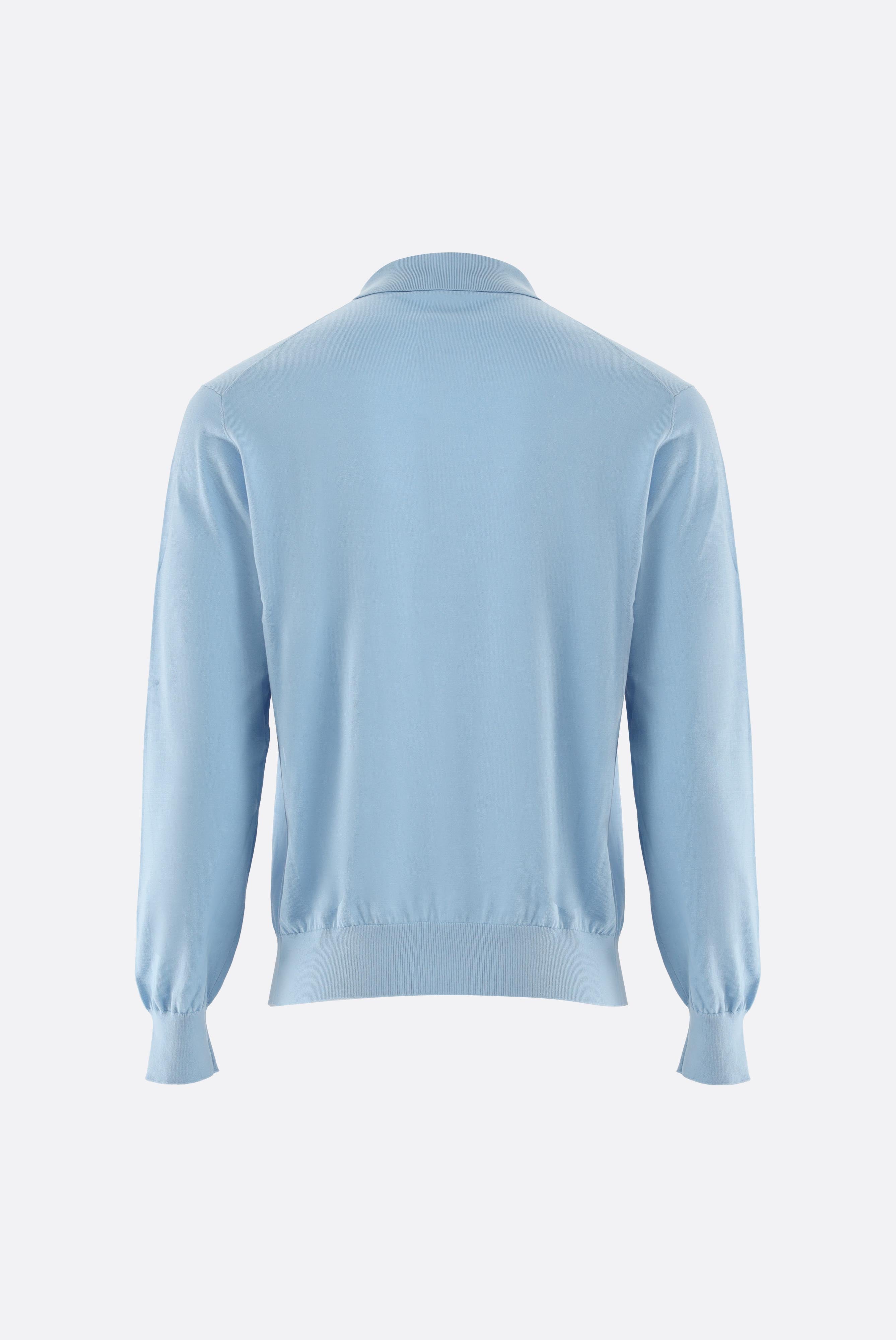 Langarm Strick-Poloshirt | mit Baumwolle und Seide-Strick & Pullover-Van Laack-OUTLET-ARCHIVIST-ARCHIVE-SALE