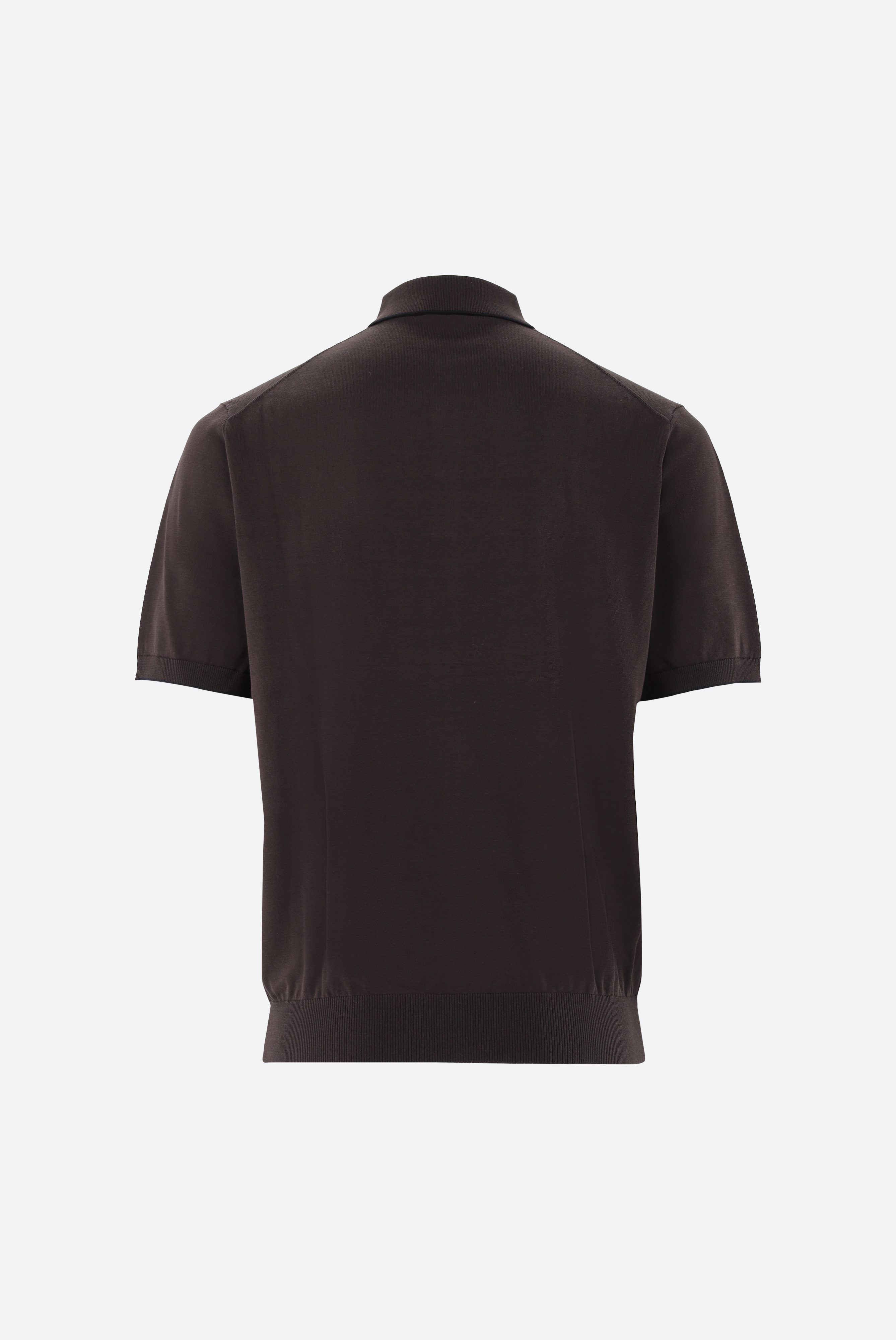 Strick Poloshirt mit Detail | aus Air Cotton