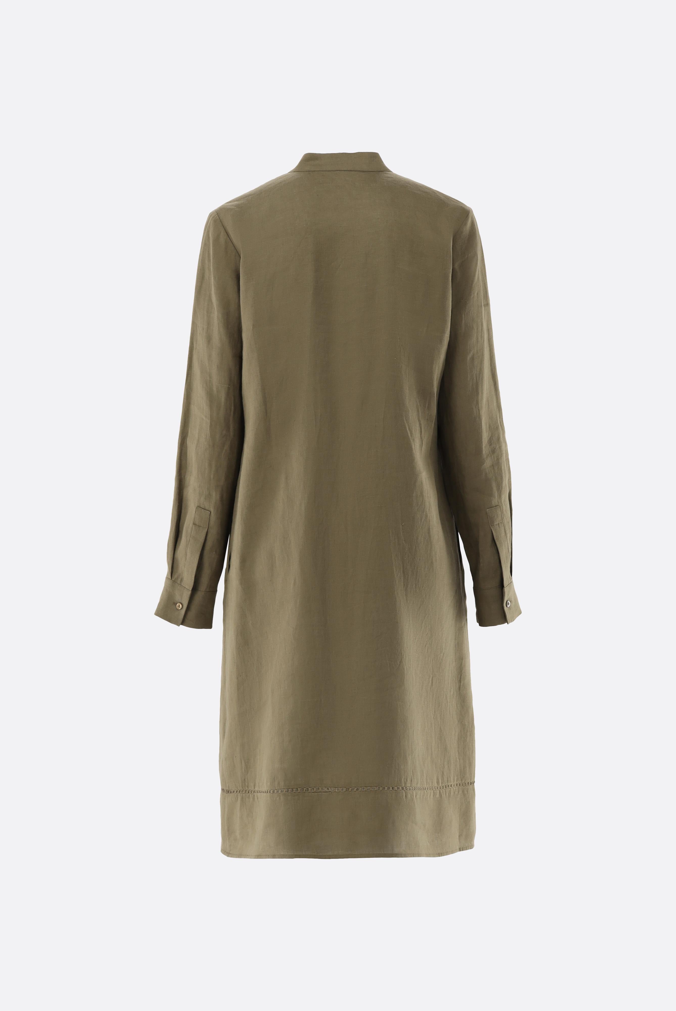 Schlupfkleid aus Leinen | mit Lochstick-Details
