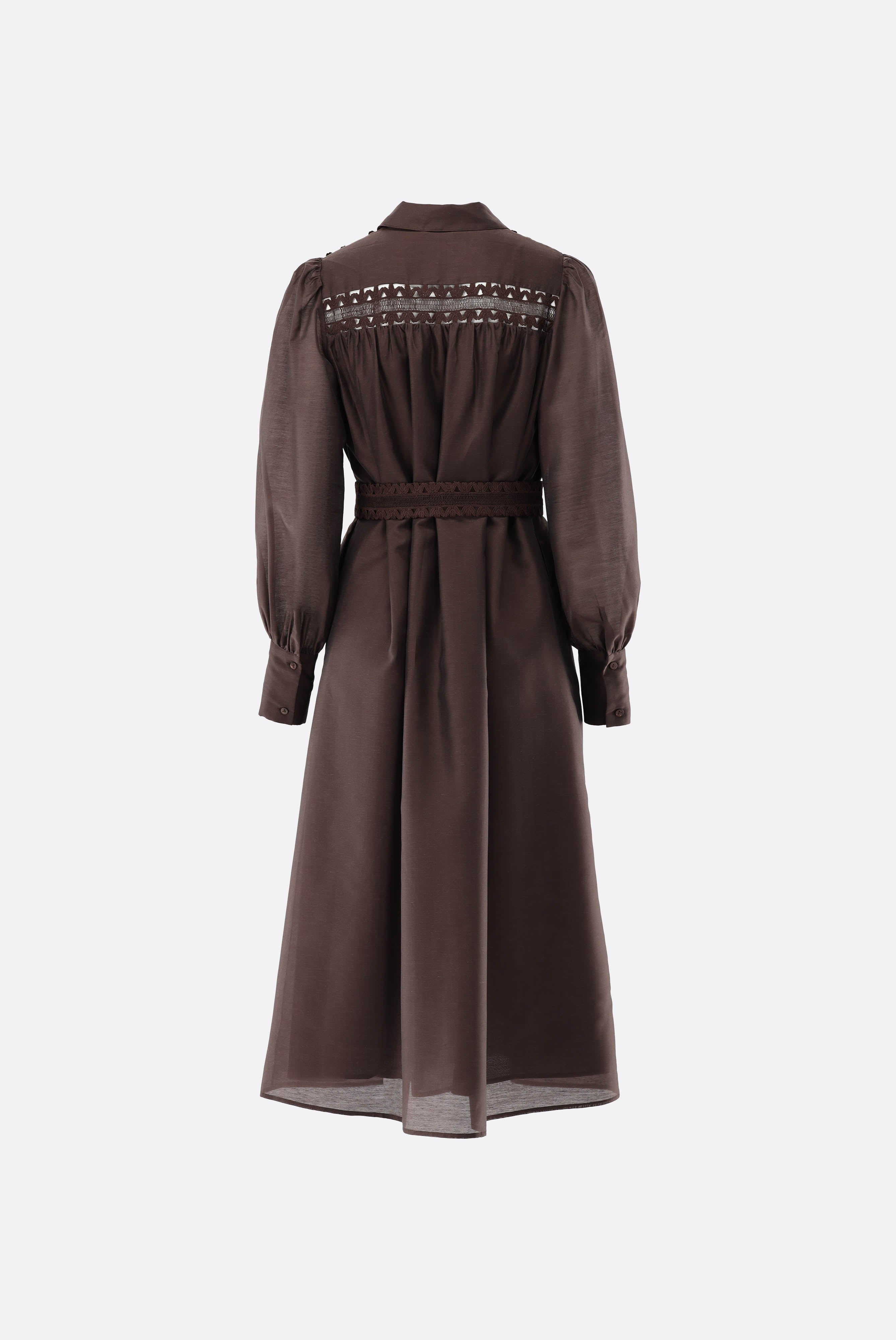 Midi-Hemdblusenkleid | mit Leinen und Tencel-Kleider & Röcke-Van Laack-OUTLET-ARCHIVIST-ARCHIVE-SALE