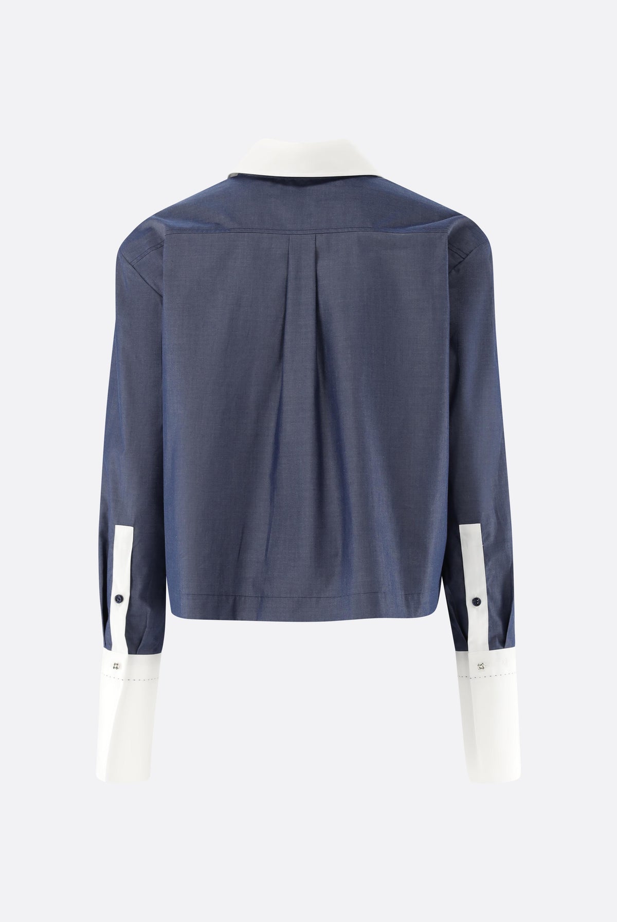 Hemdbluse | kurz geschnitten und gestreift-Hemden & Blusen-Van Laack-OUTLET-ARCHIVIST-ARCHIVE-SALE