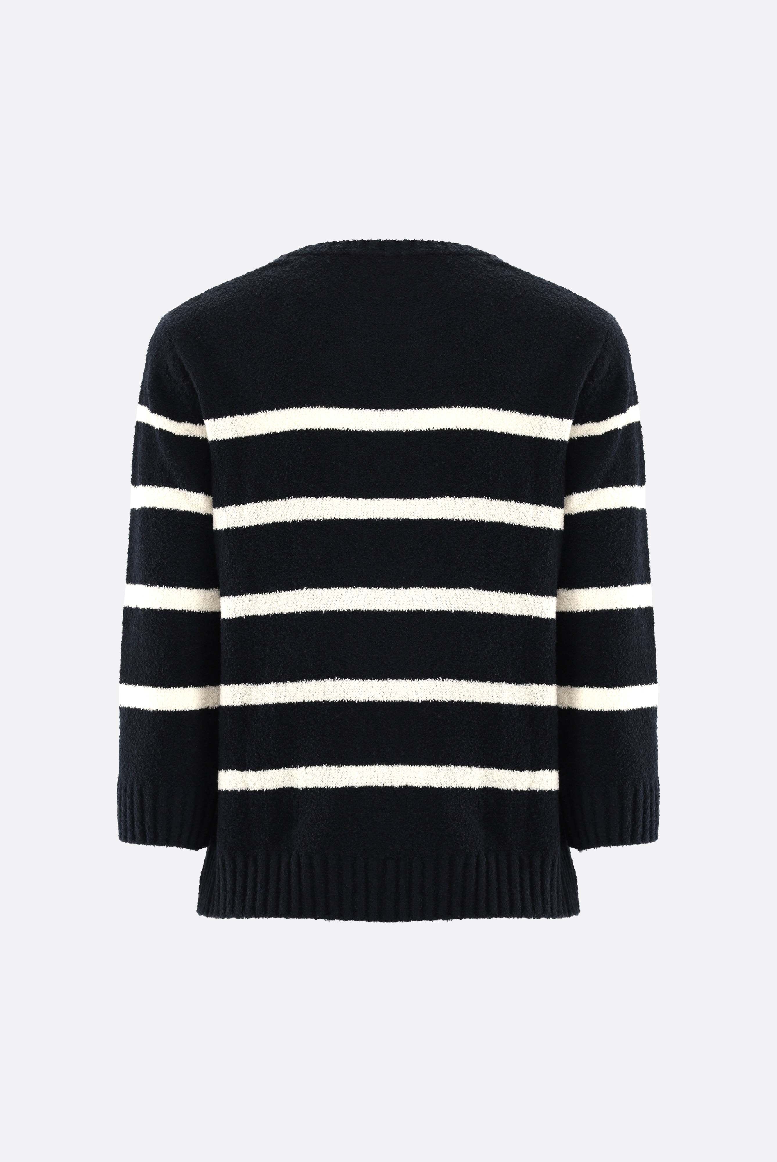 Gestreifter Pullover | aus Bouclé-Strick