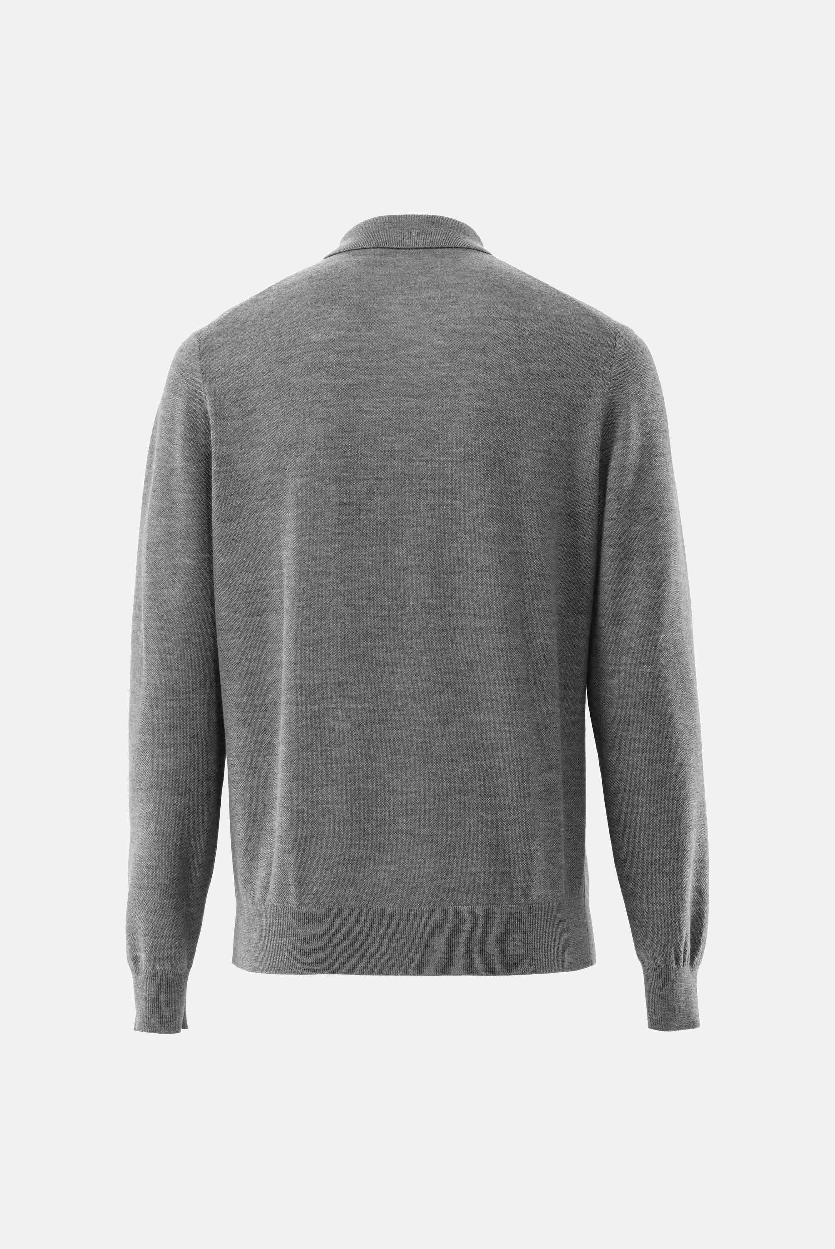 Poloshirt | gestrickt mit Langarm und Reiskorn-Struktur-Strick & Pullover-Van Laack-OUTLET-ARCHIVIST-ARCHIVE-SALE