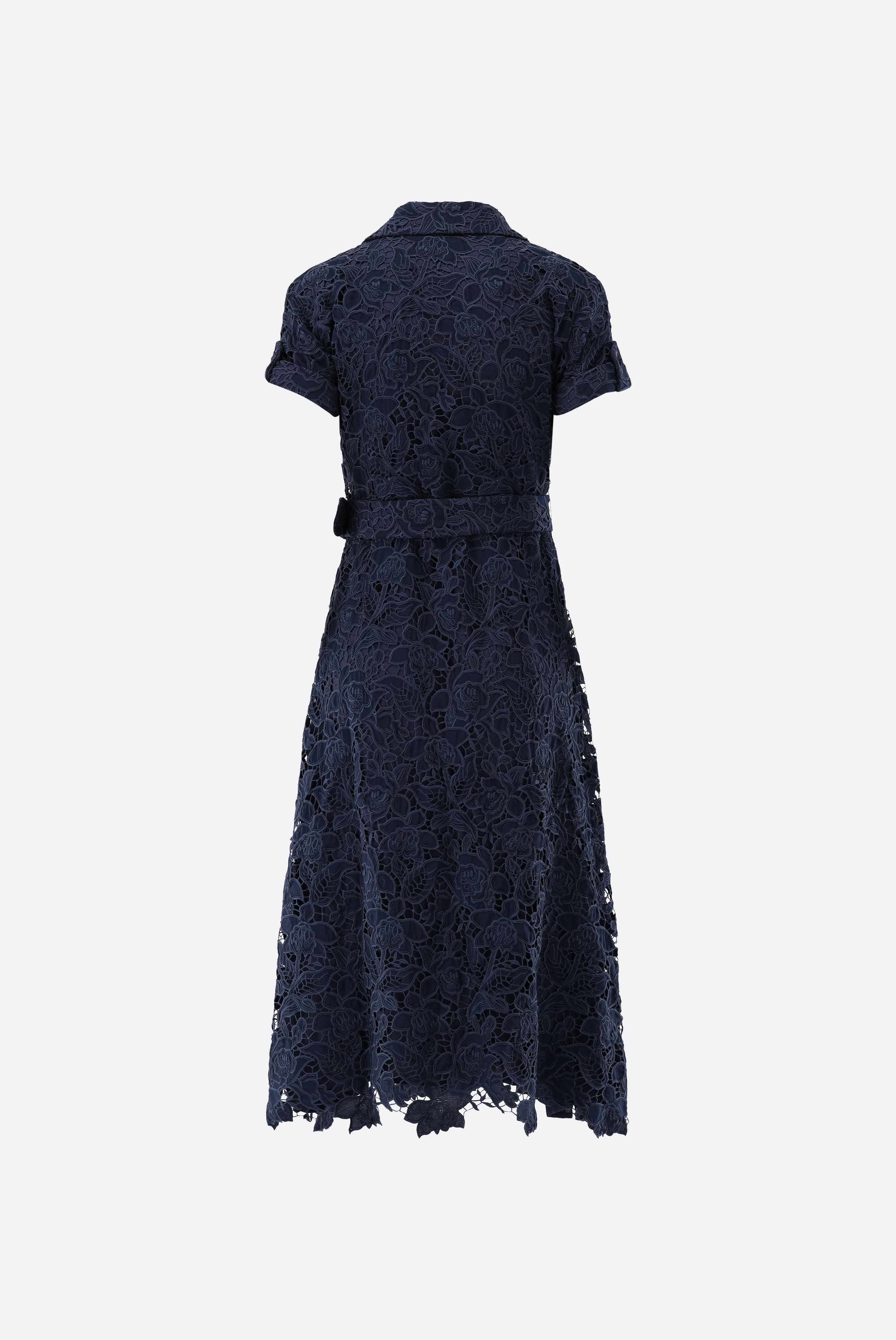 Midi-Hemdblusenkleid | aus weicher Spitze