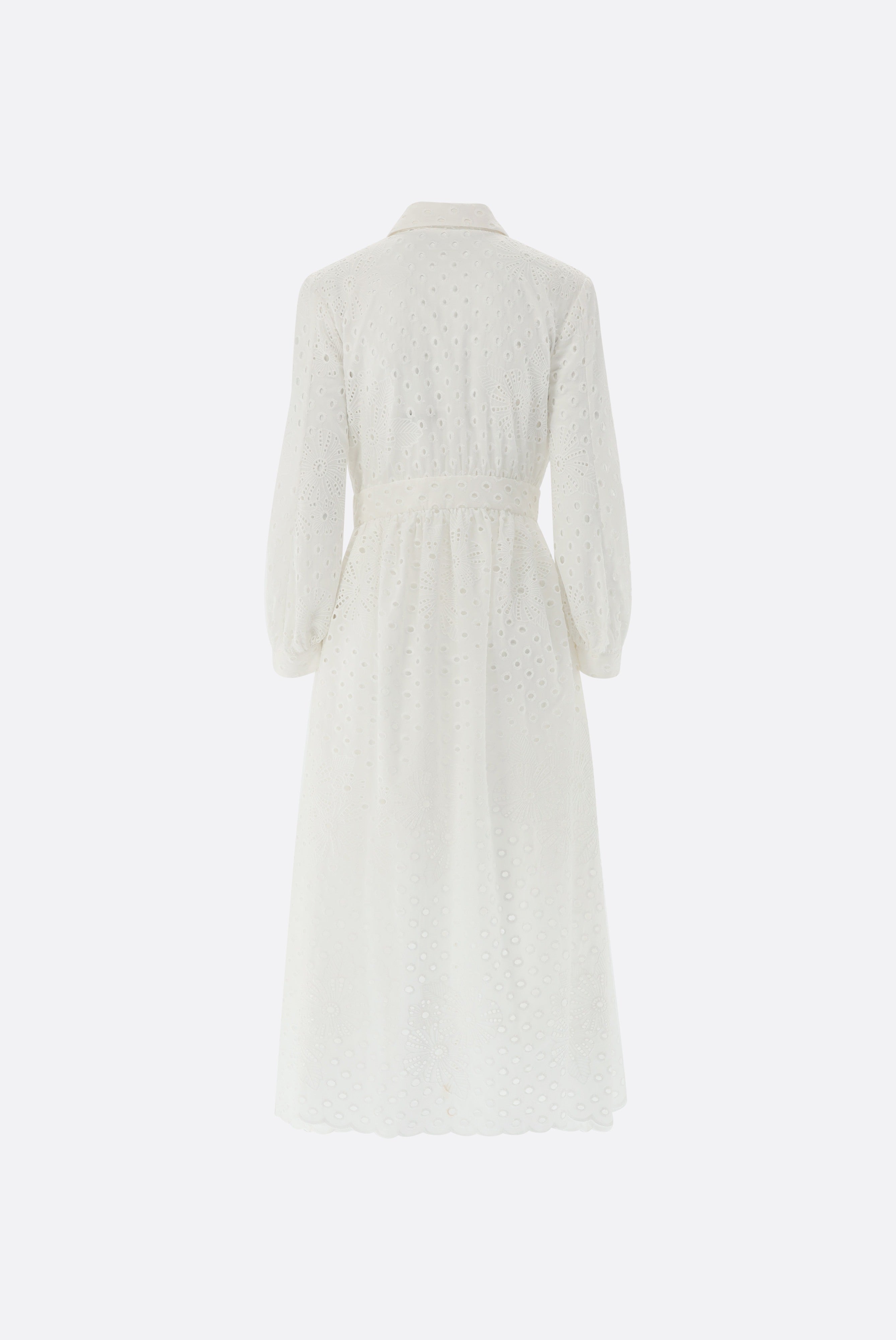 Van Laack-Midi-Hemdblusenkleid | mit Lochstickerei-Kleider & Röcke-Black-Deal-Outlet-by-ARCHIVIST