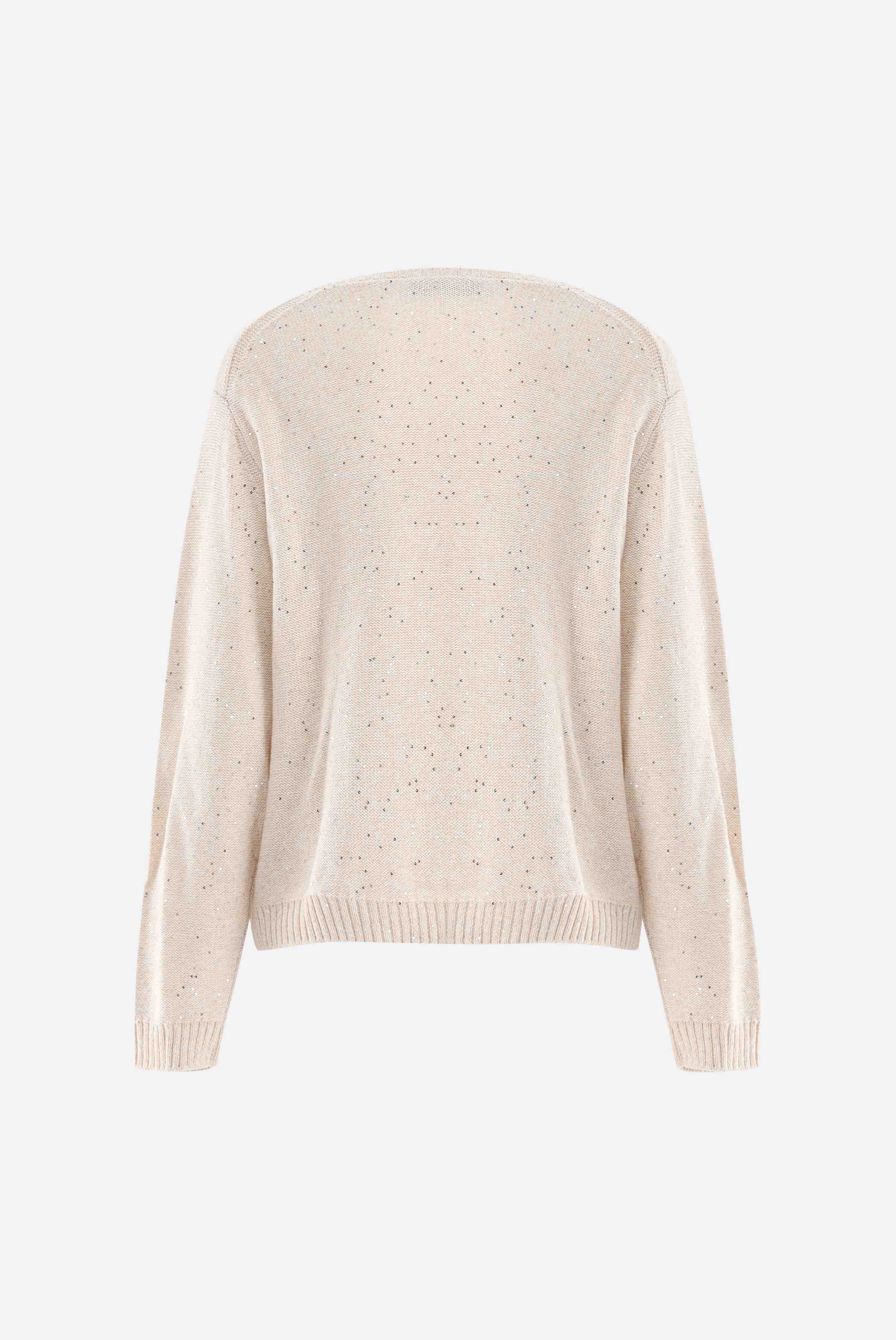 Pullover mit V-Ausschnitt | mit Kaschmir und Pailletten