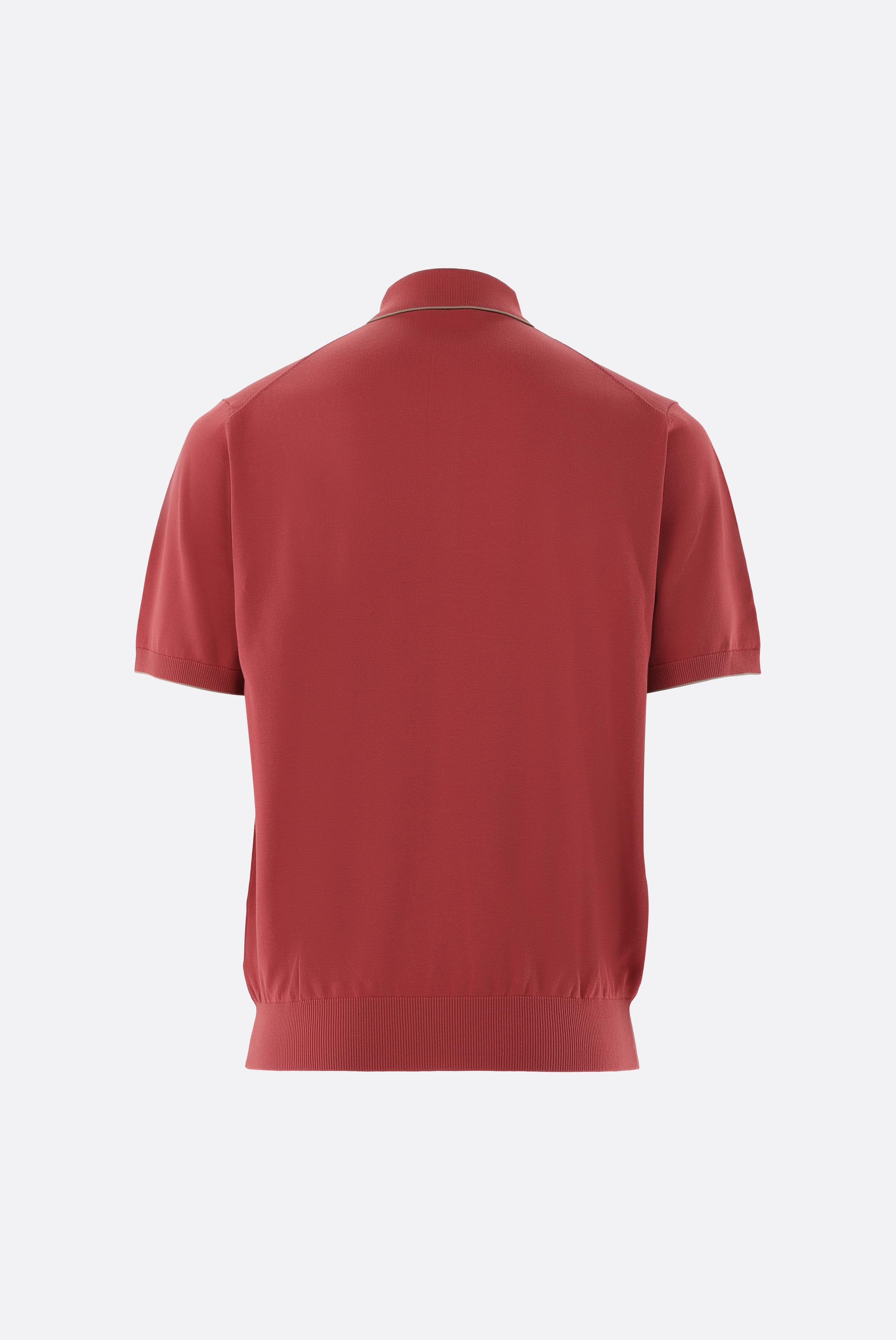 Strick Poloshirt mit Detail | aus Air Cotton-Shirts-Van Laack-OUTLET-ARCHIVIST-ARCHIVE-SALE