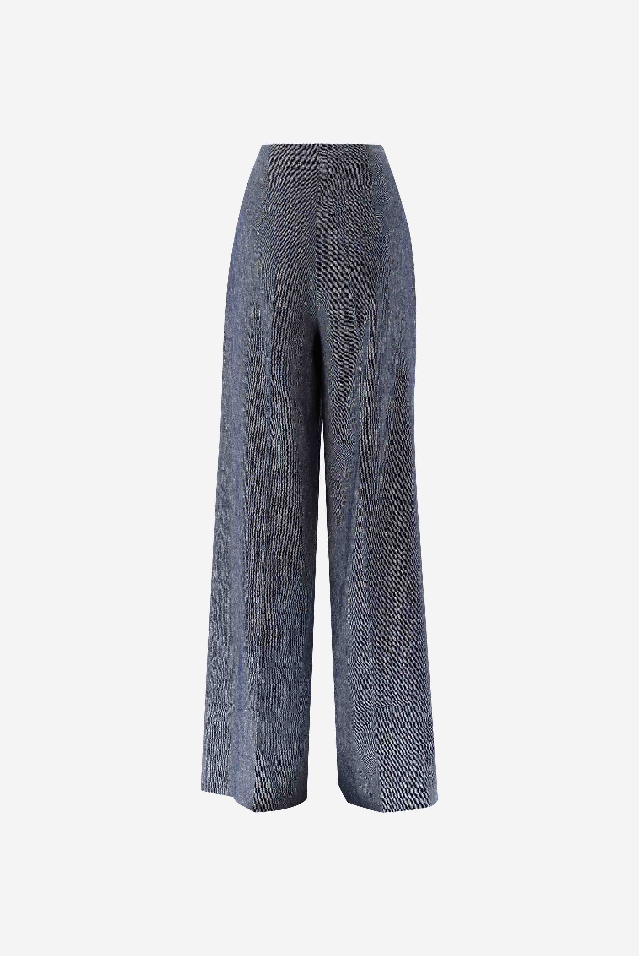Weite Hose | mit Leinen und Viskose-Hosen-Van Laack-OUTLET-ARCHIVIST-ARCHIVE-SALE