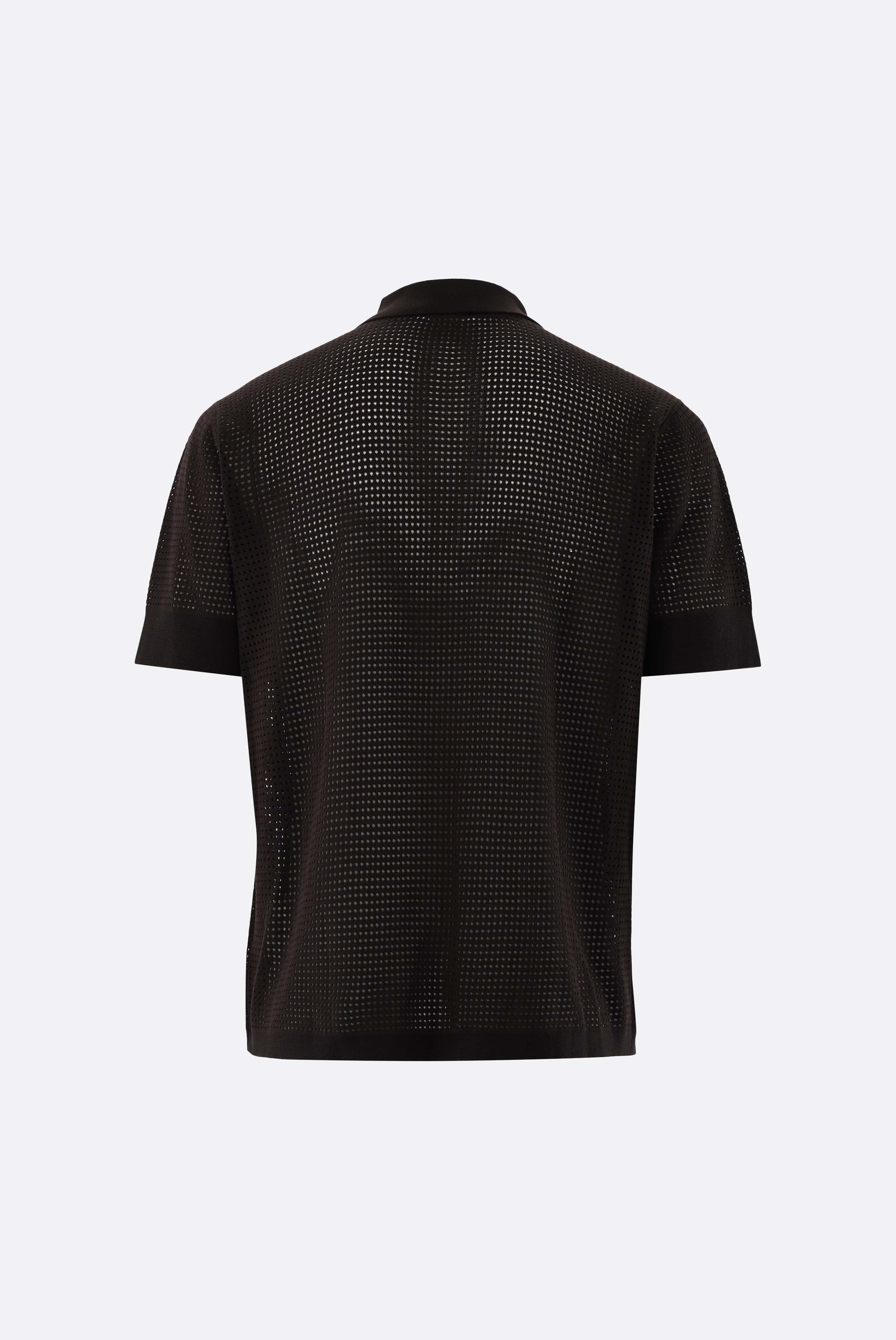 Strick Polo | mit Retro Struktur