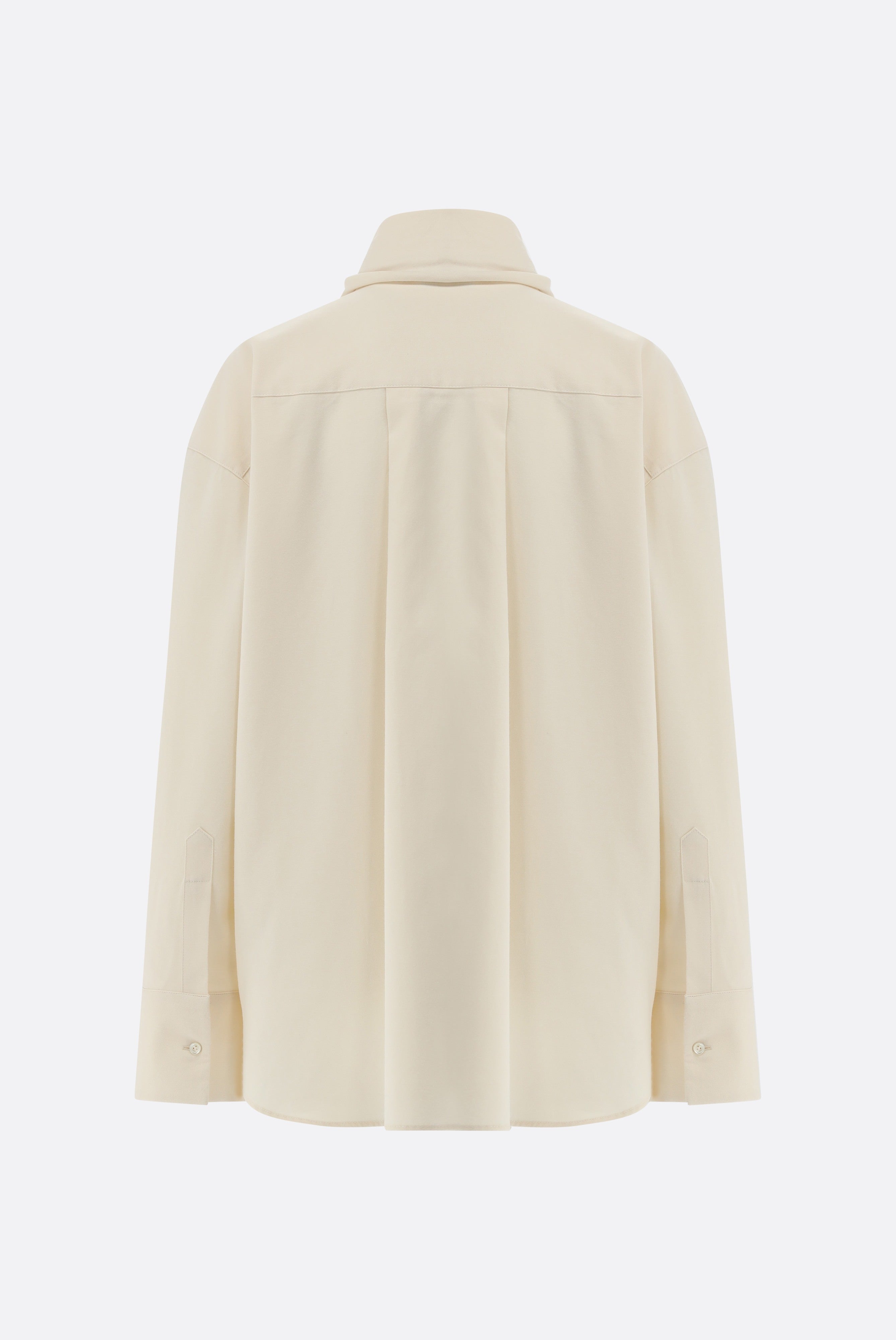 Loose-Fit-Bluse | mit hohem Stehkragen