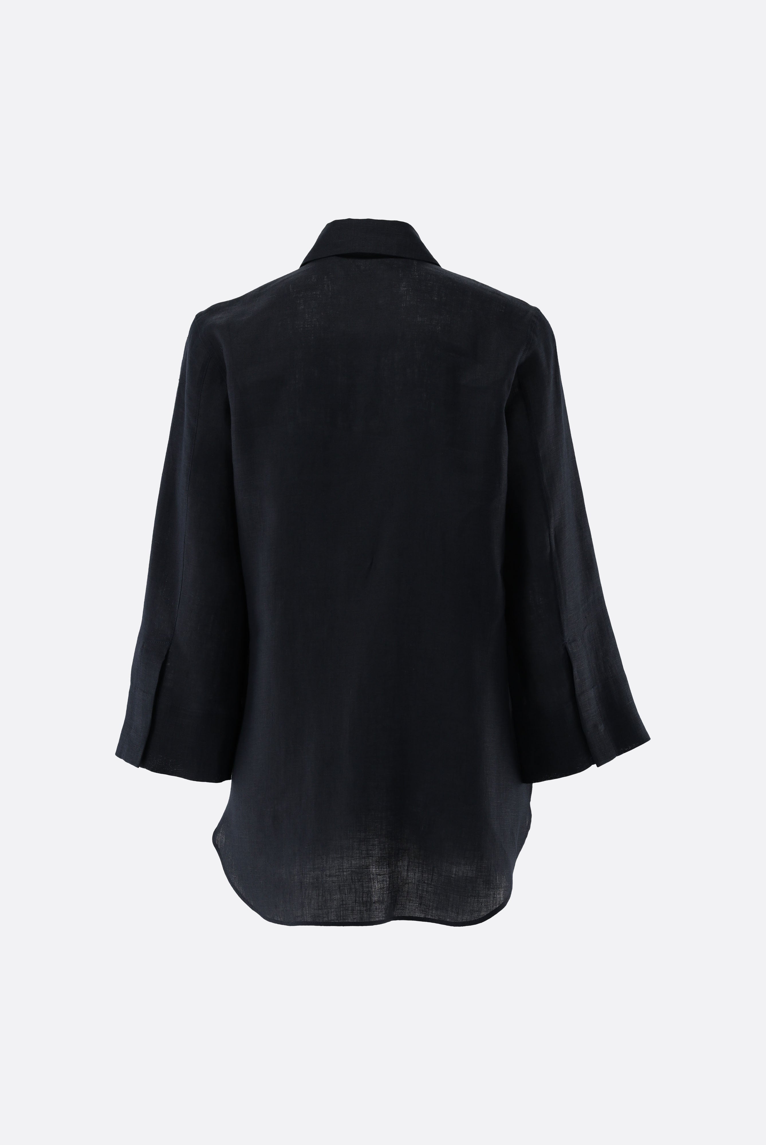 Hemdbluse aus Leinen | mit Seitenschlitzen