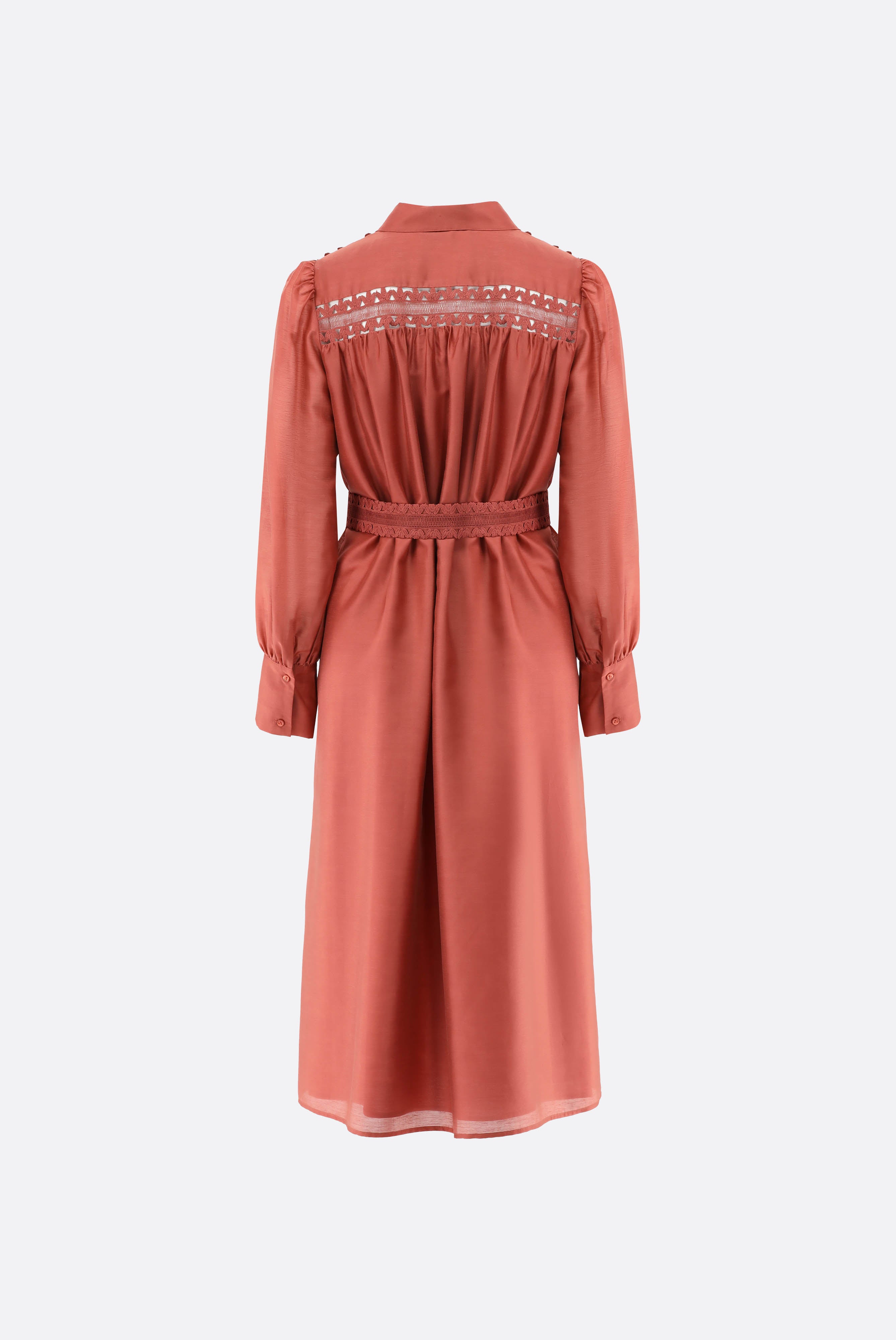 Midi-Hemdblusenkleid | mit Leinen und Tencel™