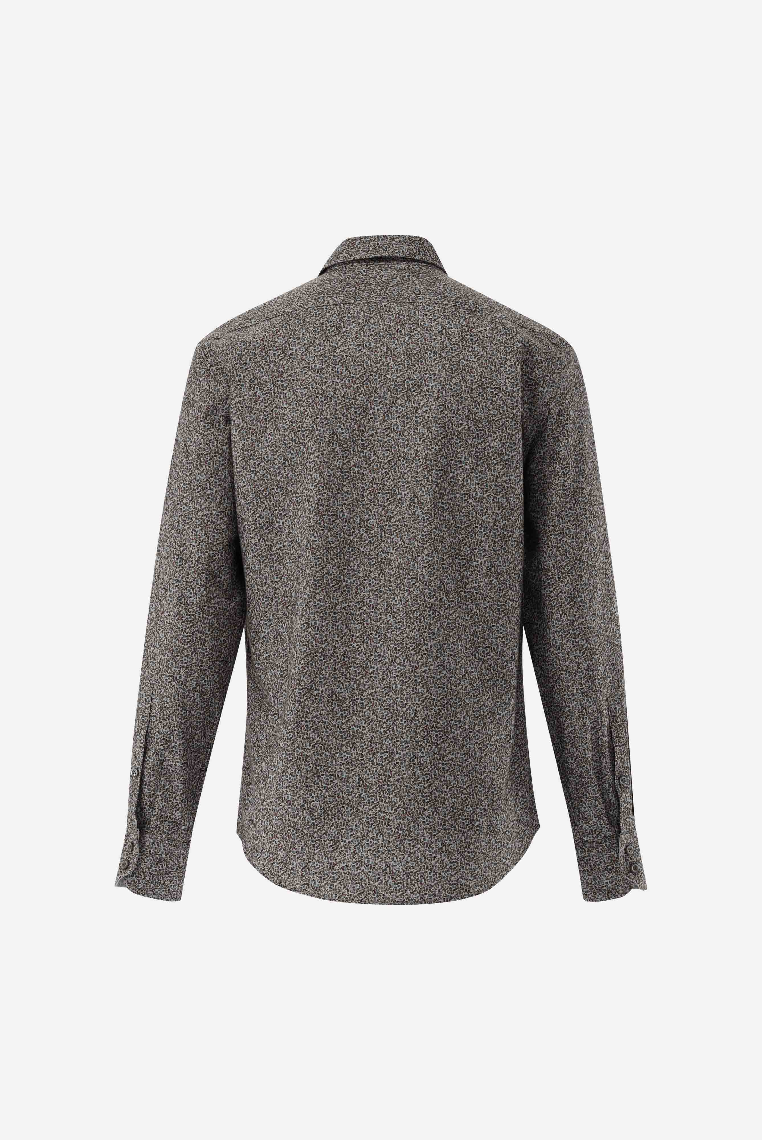 Flanellhemd | mit Mikro-Blatt Druck Tailor Fit-Hemden & Blusen-Van Laack-OUTLET-ARCHIVIST-ARCHIVE-SALE